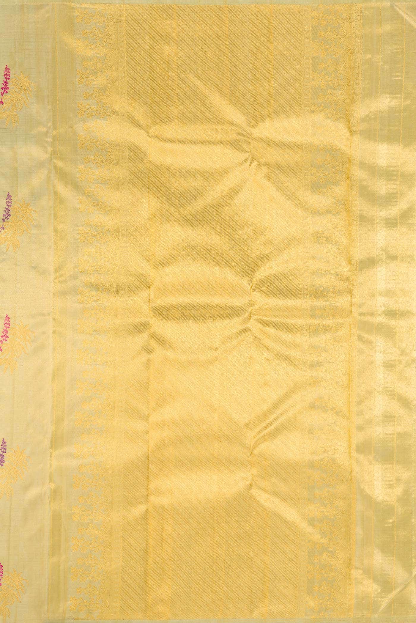 Gold Dual Tone Kanchipuram Tissue Silk Saree