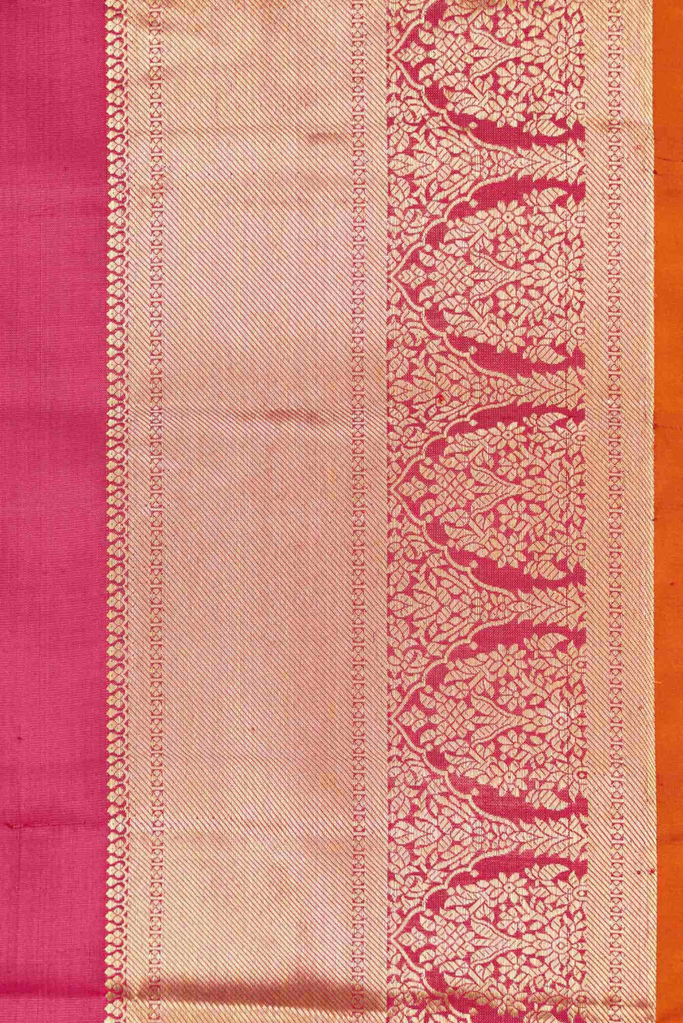 Pink Dual Tone Kanchipuram Silk Saree