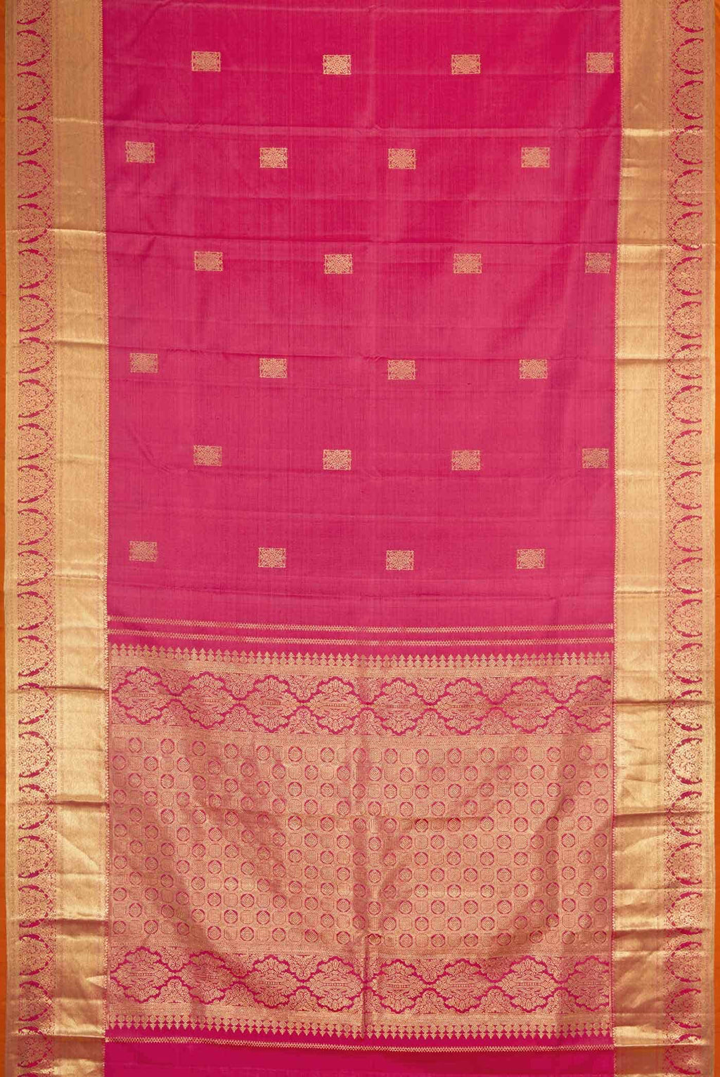 Pink Dual Tone Kanchipuram Silk Saree