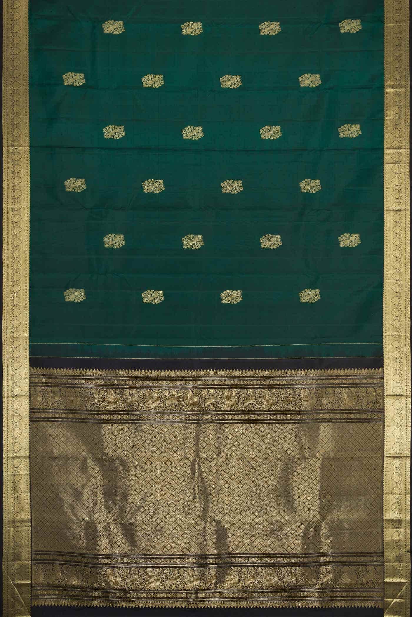 Green Dual Tone Kanchipuram Silk Saree