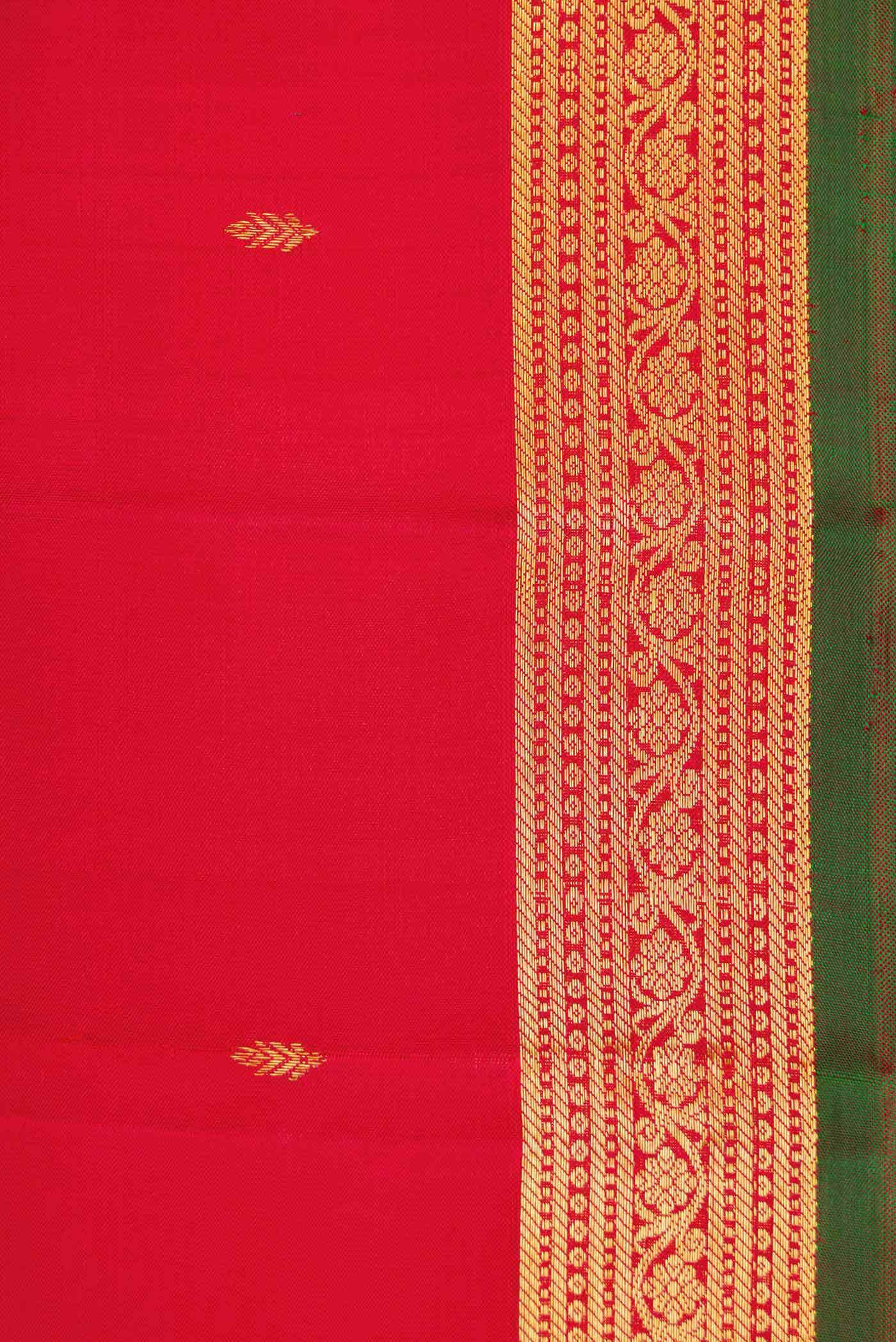Red Dual Tone Kanchipuram Silk Saree
