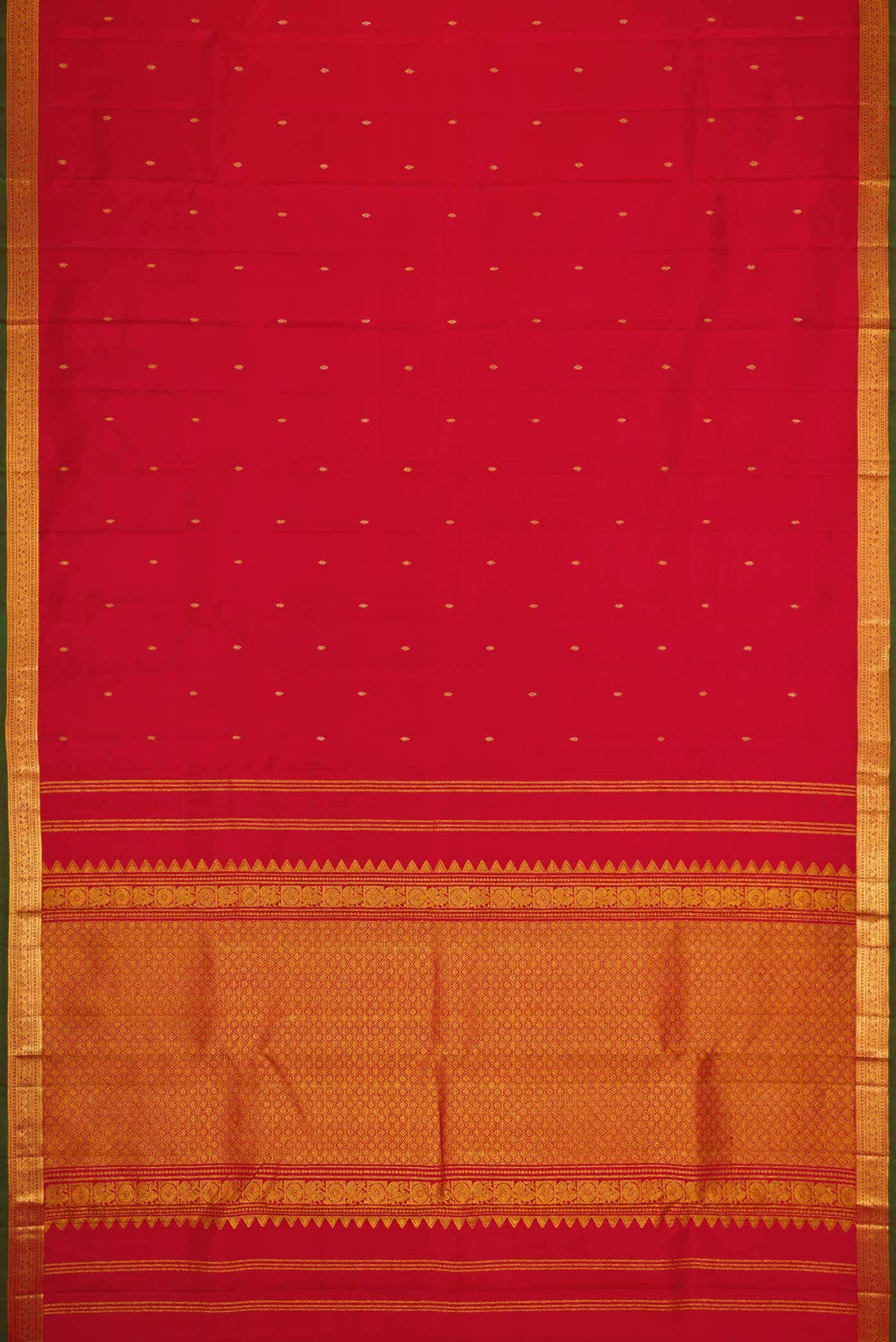 Red Dual Tone Kanchipuram Silk Saree