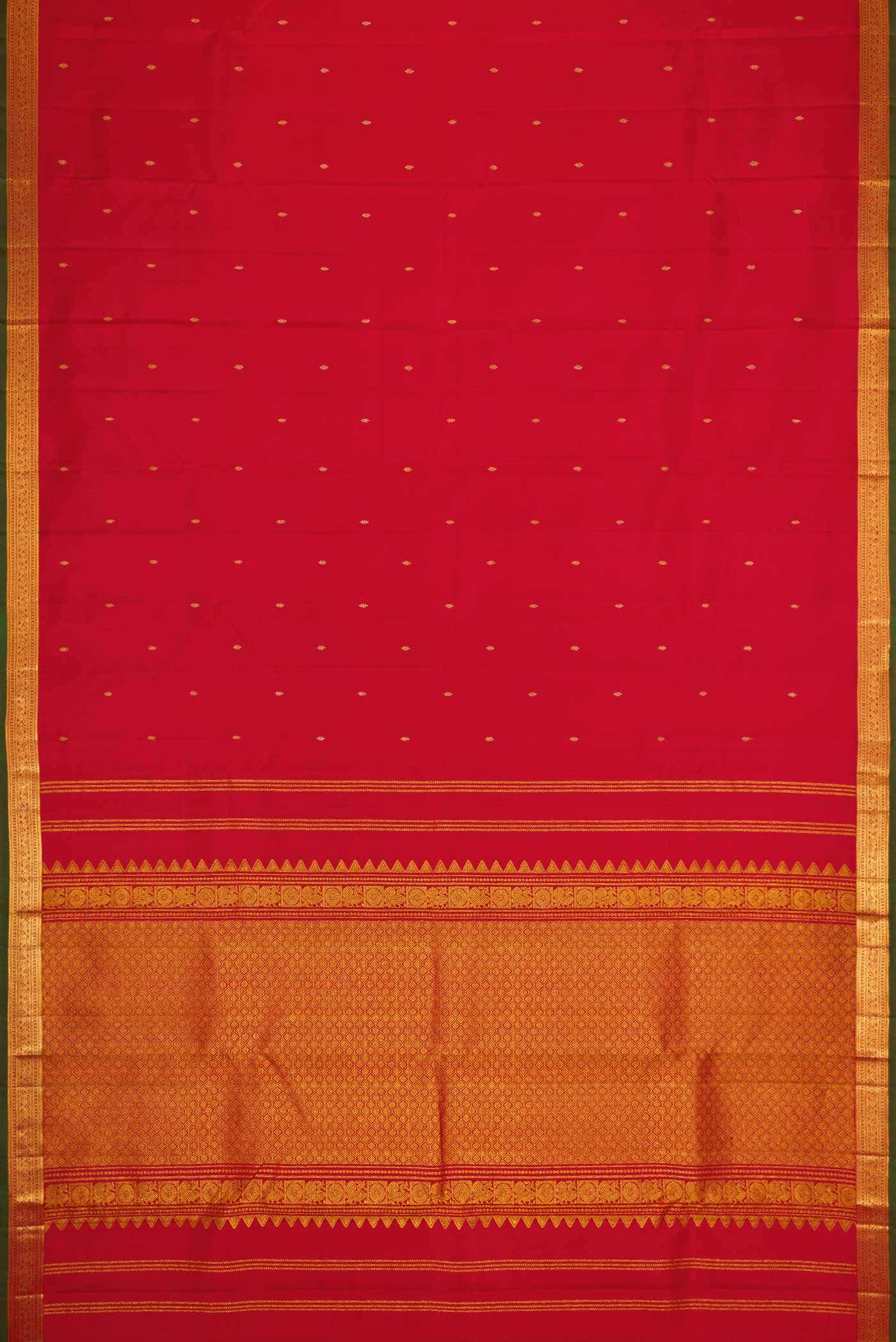 Red Dual Tone Kanchipuram Silk Saree