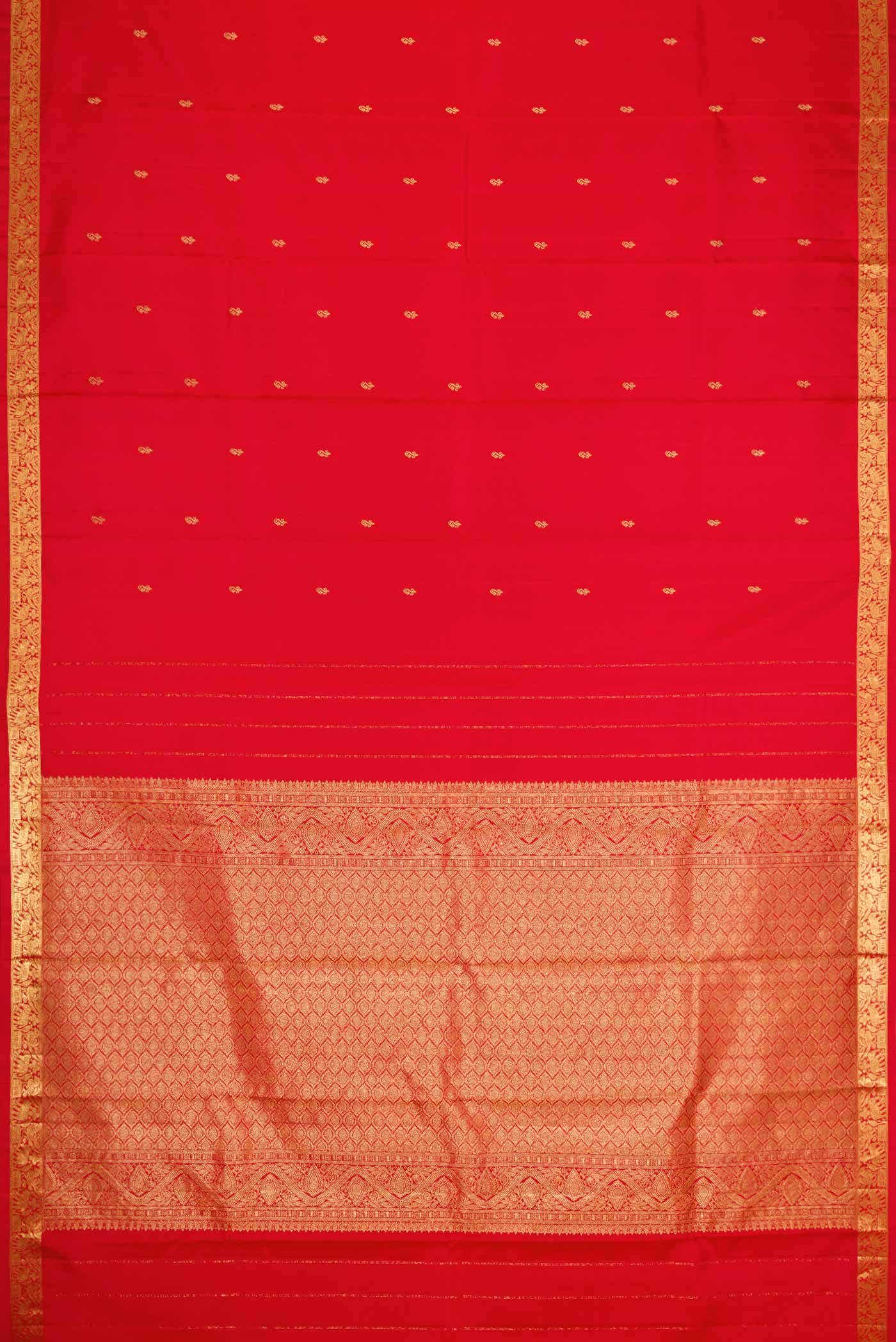 Red Dual Tone Kanchipuram Silk Saree
