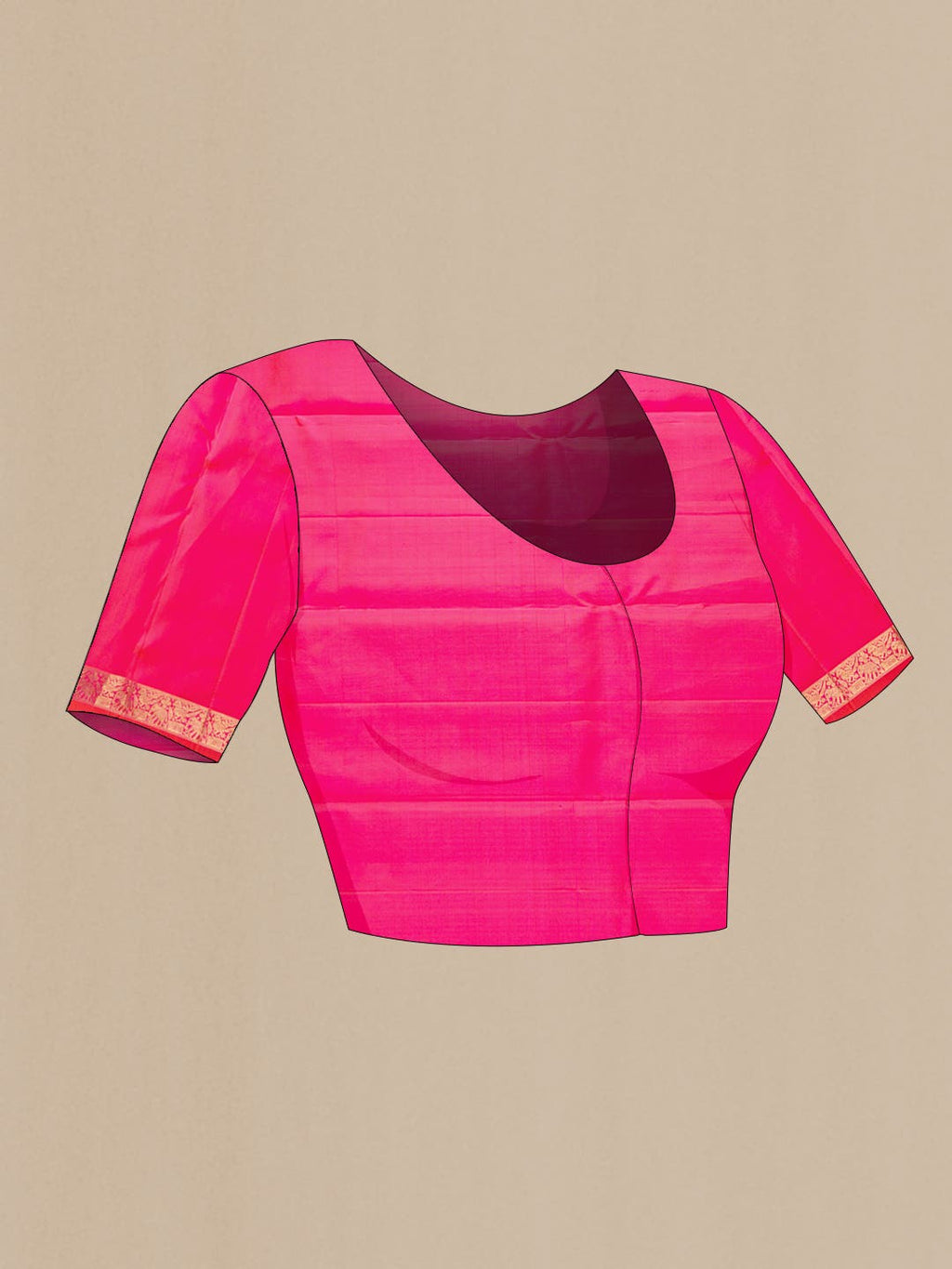 Pink Dual Tone Kanchipuram Silk Saree