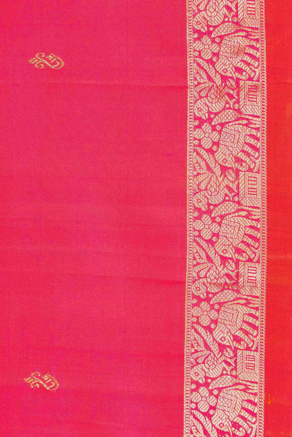 Pink Dual Tone Kanchipuram Silk Saree
