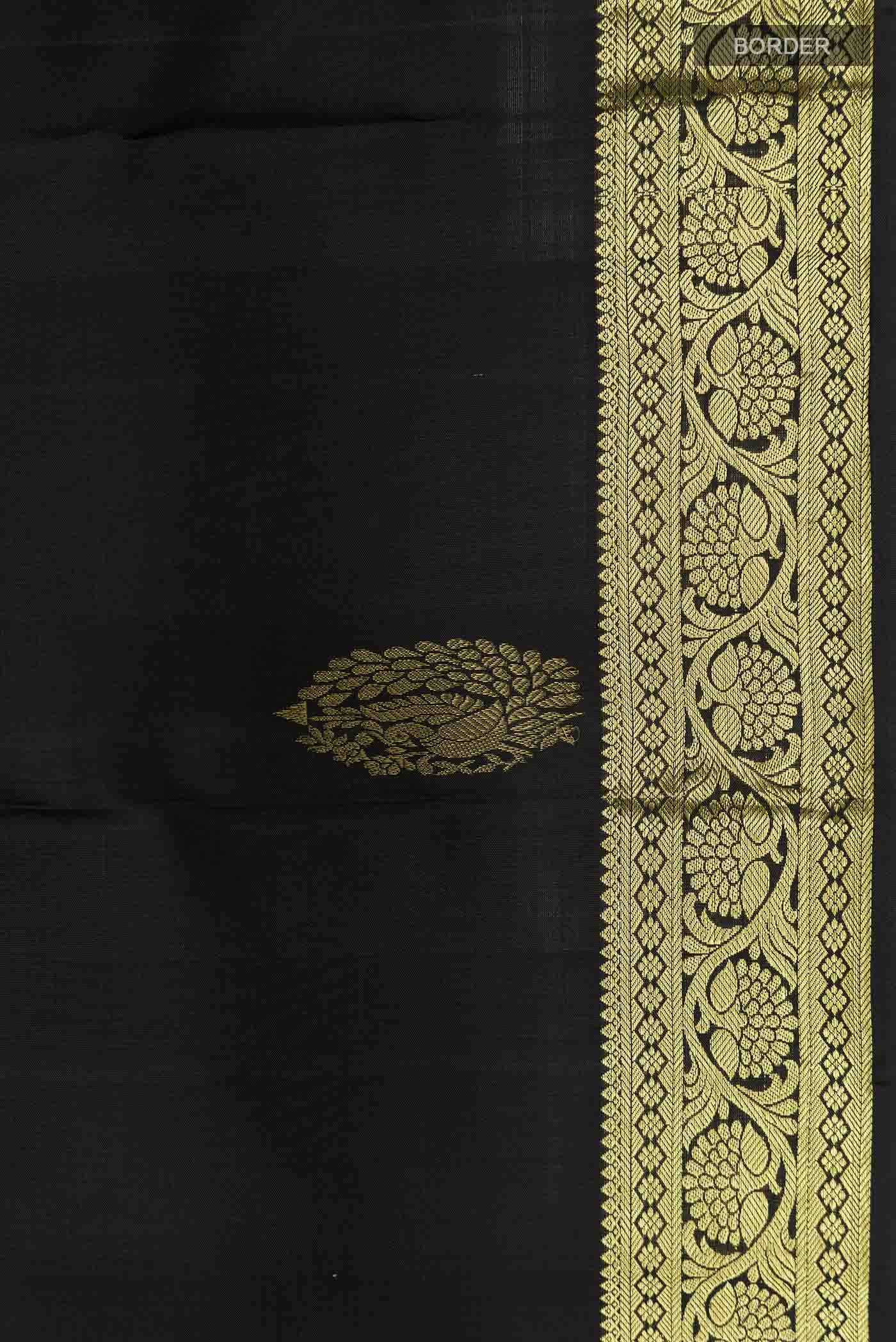 Black Kanchipuram Silk Saree