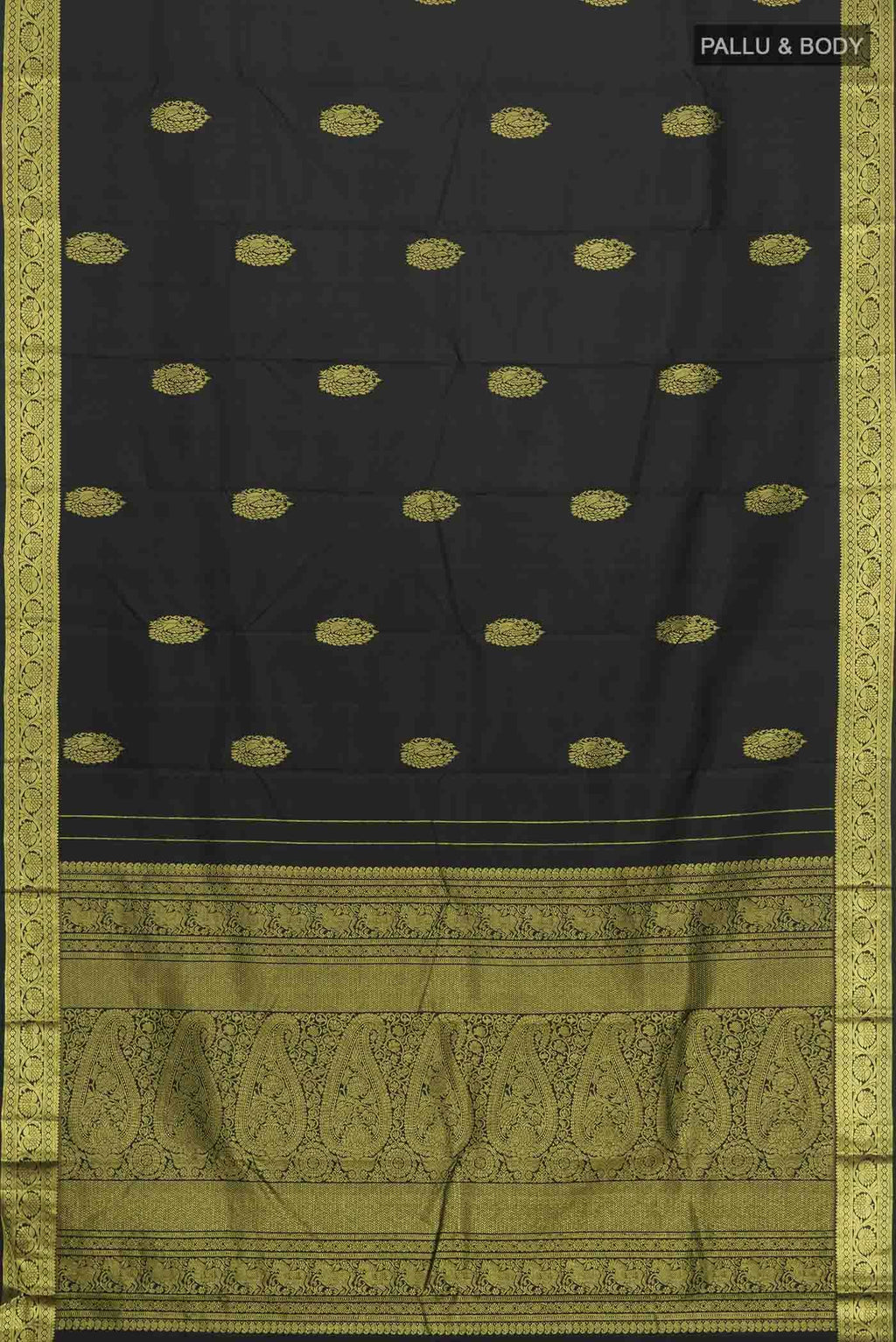 Black Kanchipuram Silk Saree