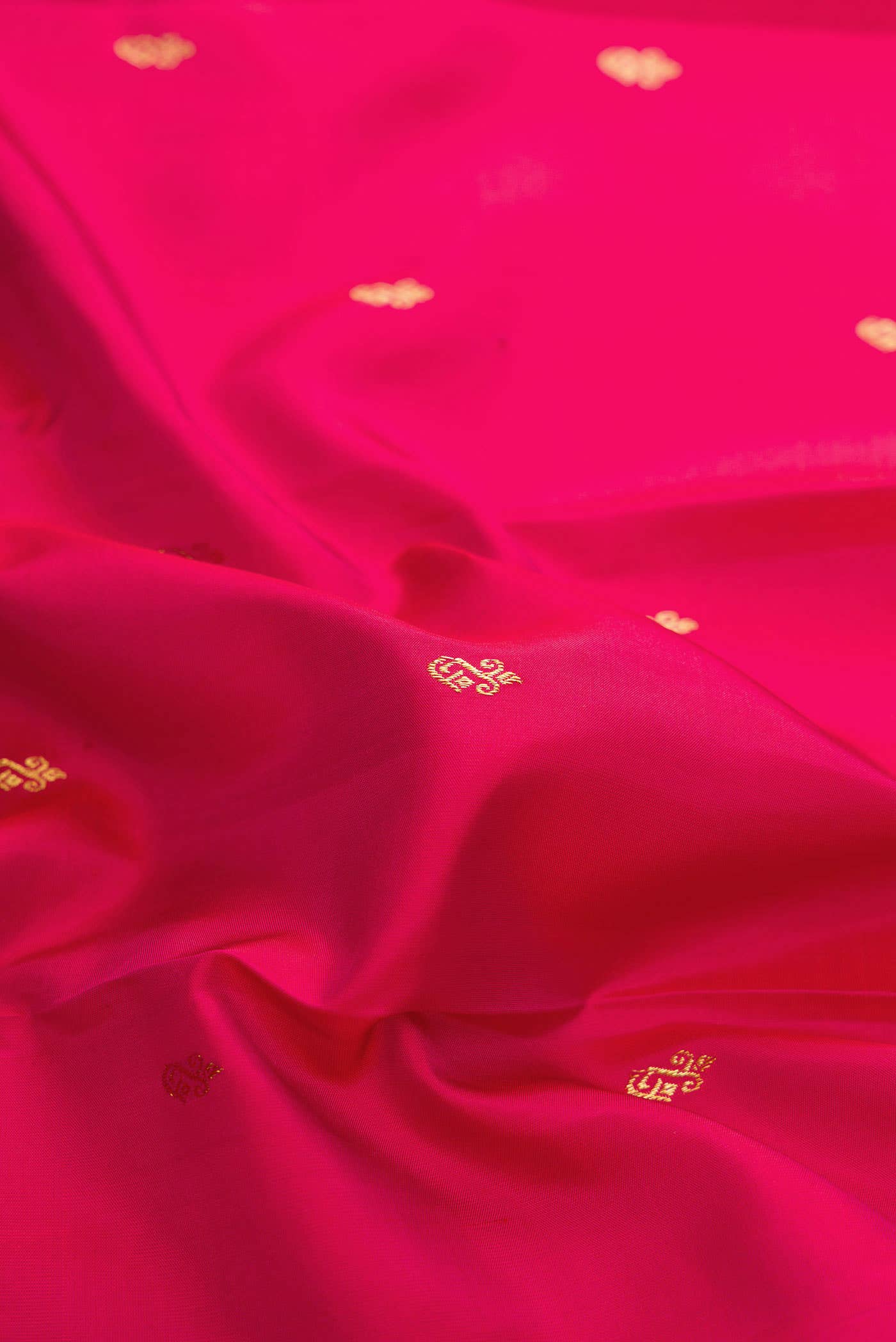 Dark Pink Dual Tone Kanchipuram Silk Saree