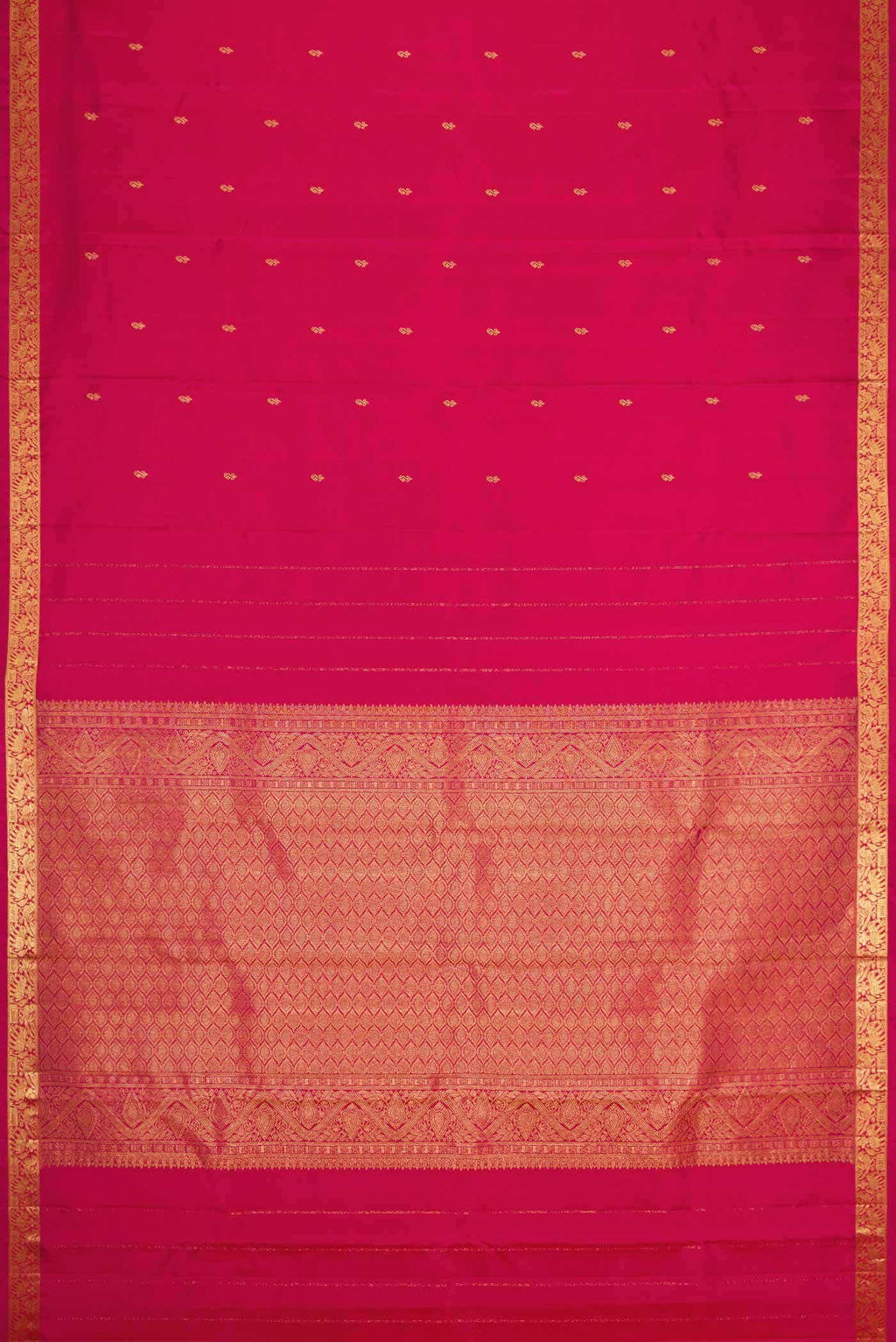Dark Pink Dual Tone Kanchipuram Silk Saree