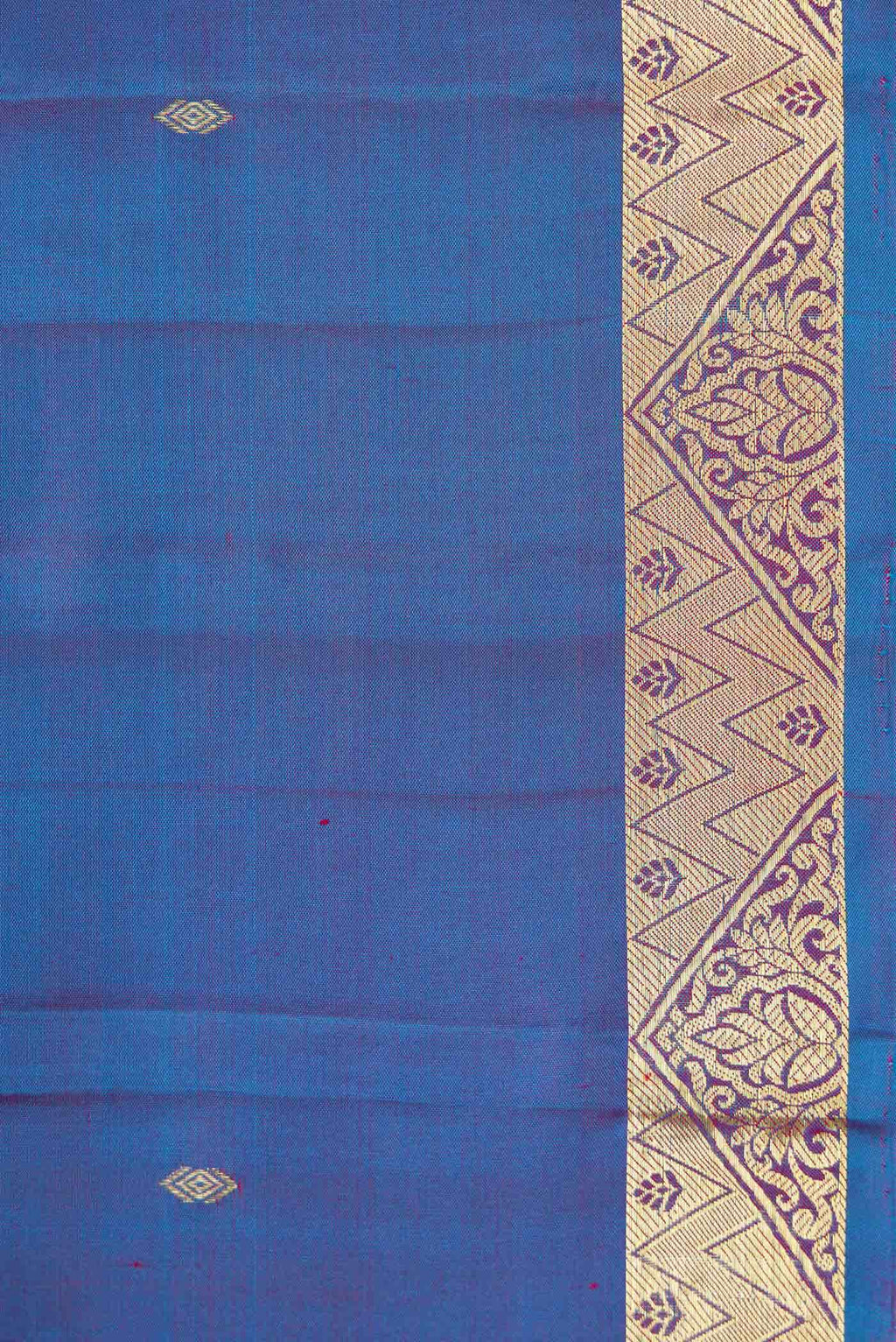 Peacock Blue Dual Tone Kanchipuram Silk Saree