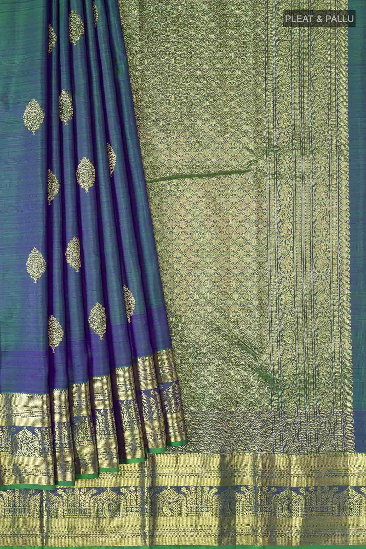 Blue Kanchipuram Silk Saree