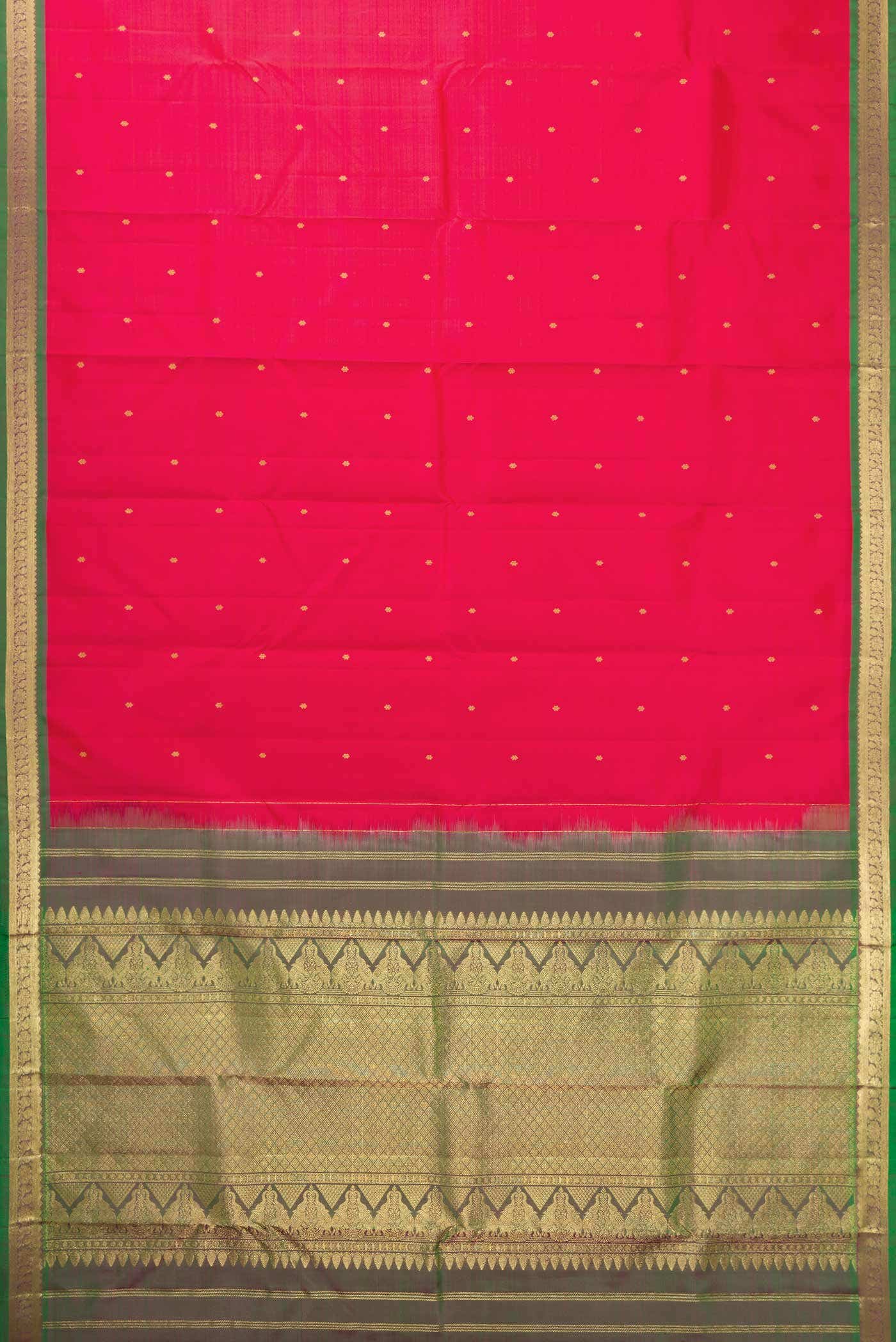 Pink Dual Tone Kanchipuram Silk Saree