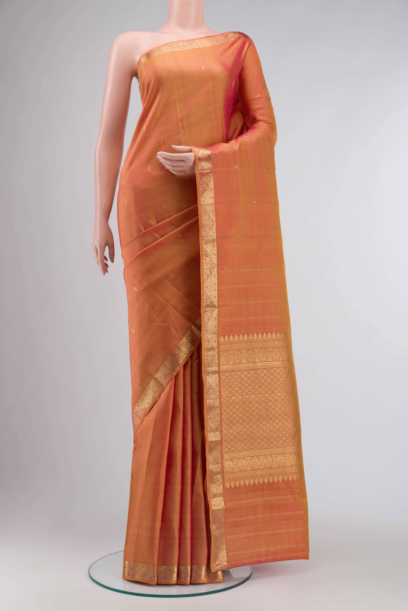 Pink Kanchipuram Silk Saree