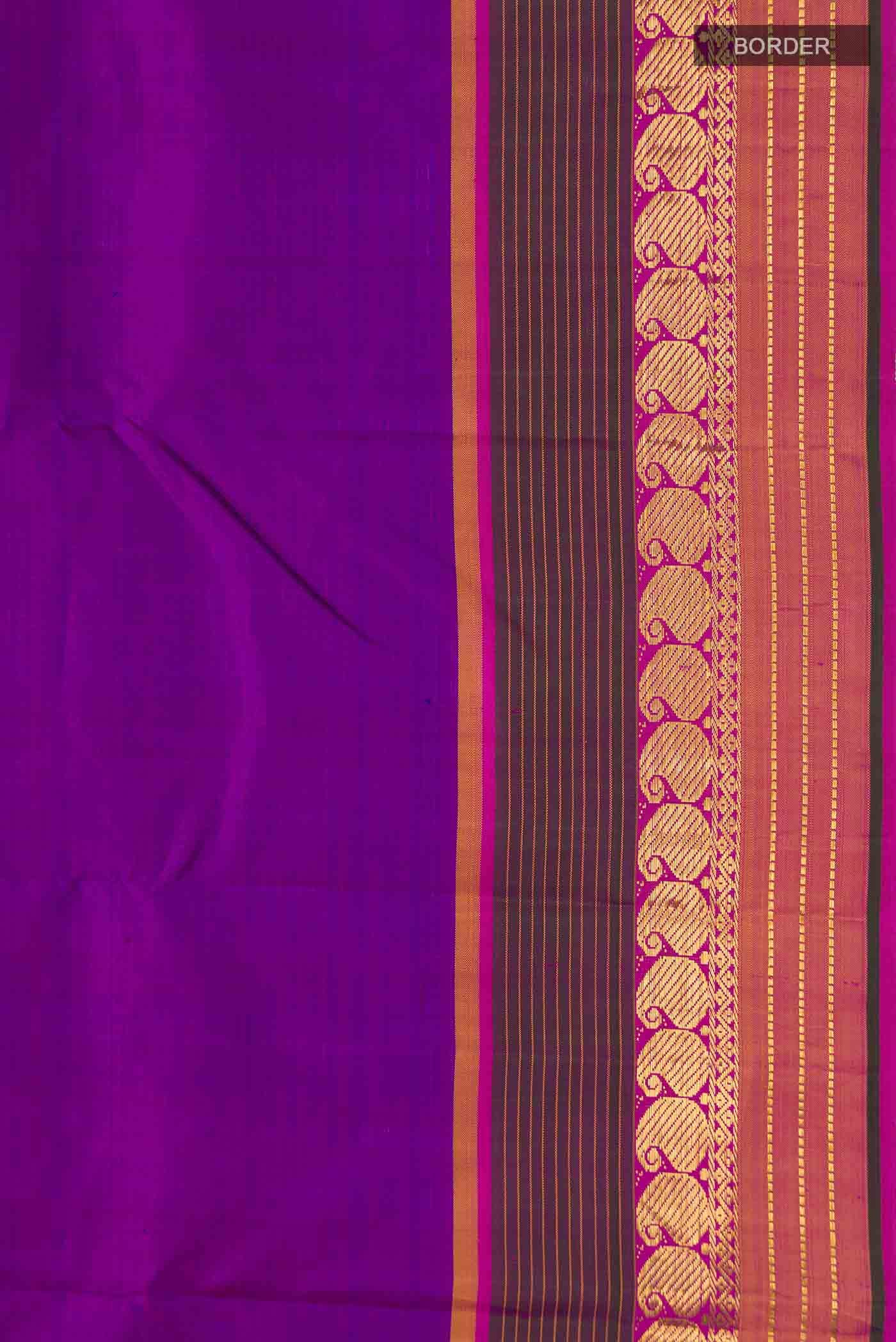Purple Kanchipuram Silk Saree