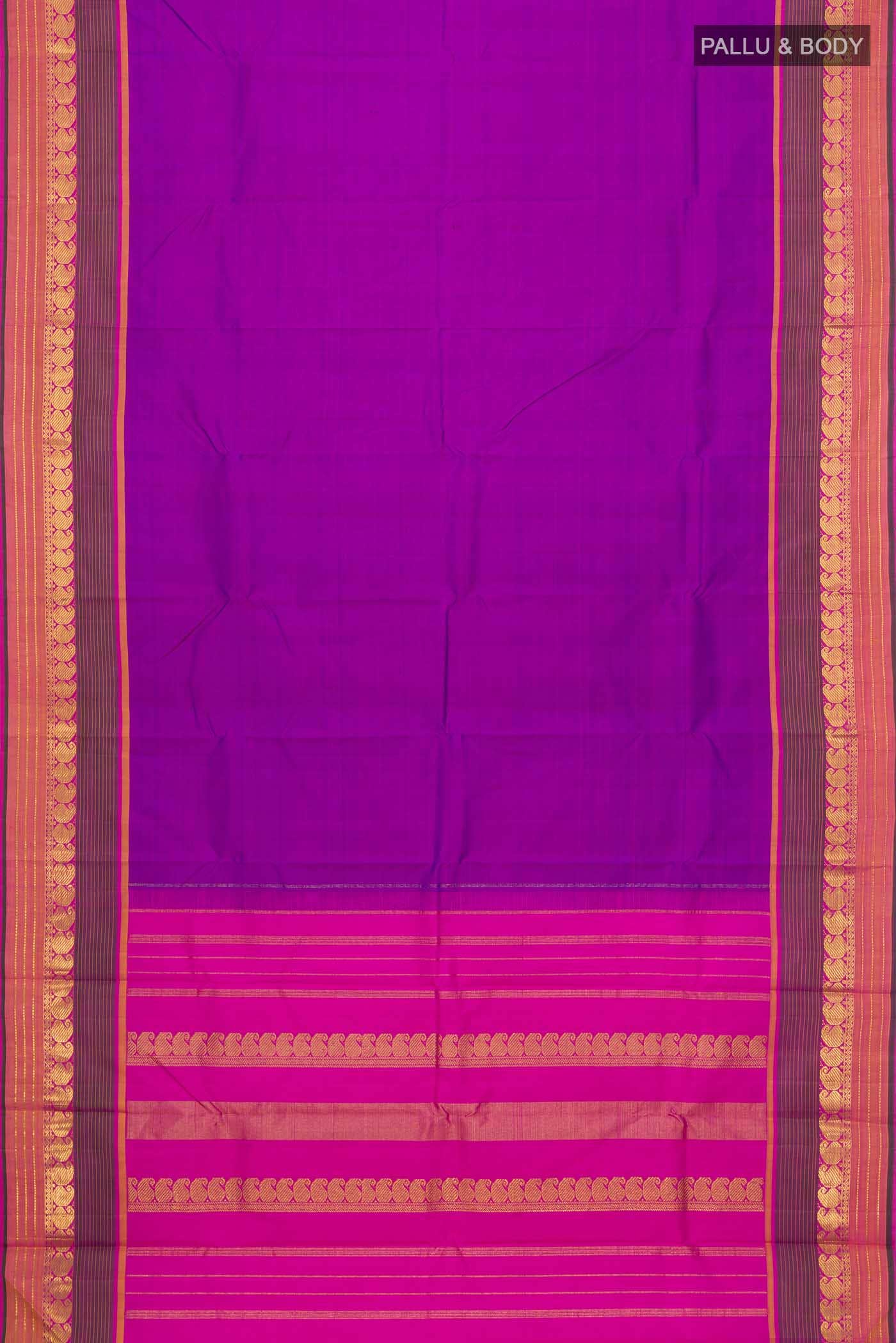 Purple Kanchipuram Silk Saree