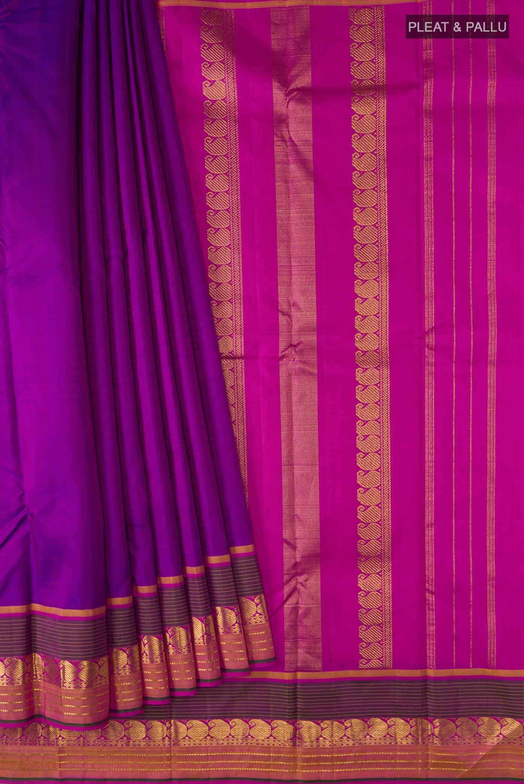 Purple Kanchipuram Silk Saree