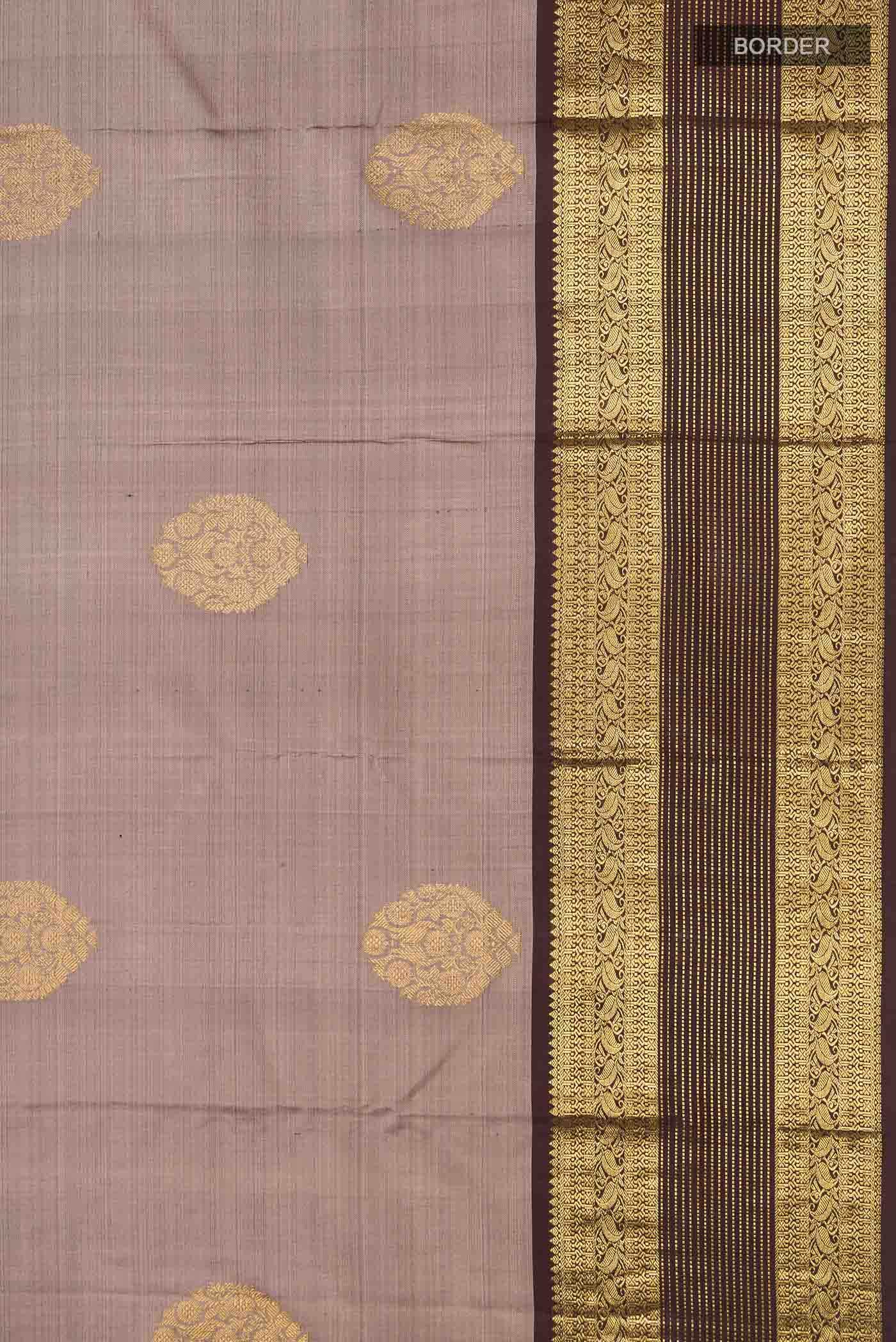 Brown Kanchipuram Silk Saree