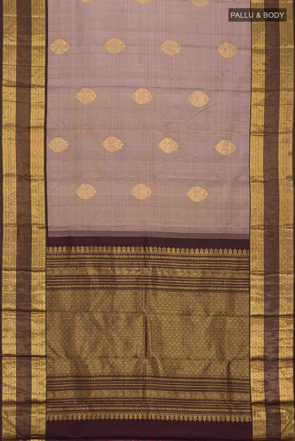 Brown Kanchipuram Silk Saree