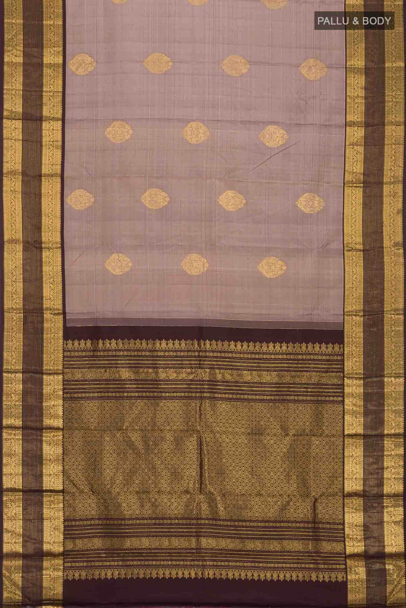 Brown Kanchipuram Silk Saree