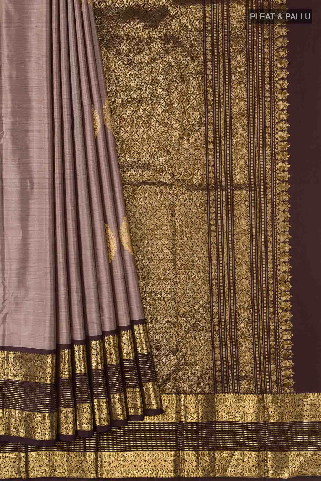 Brown Kanchipuram Silk Saree