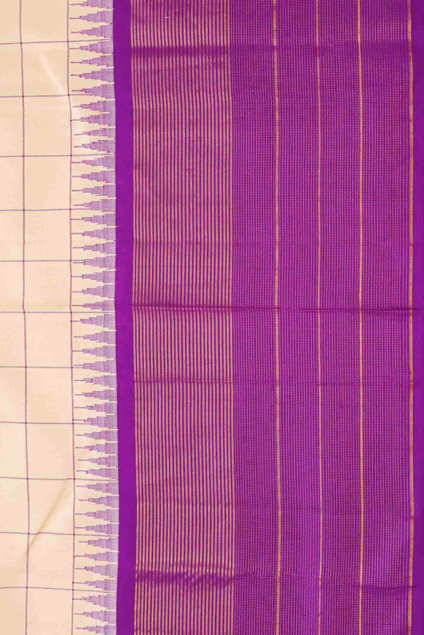 Pure Silk Pure Zari Sandal Dual Tone Kanchipuram Saree
