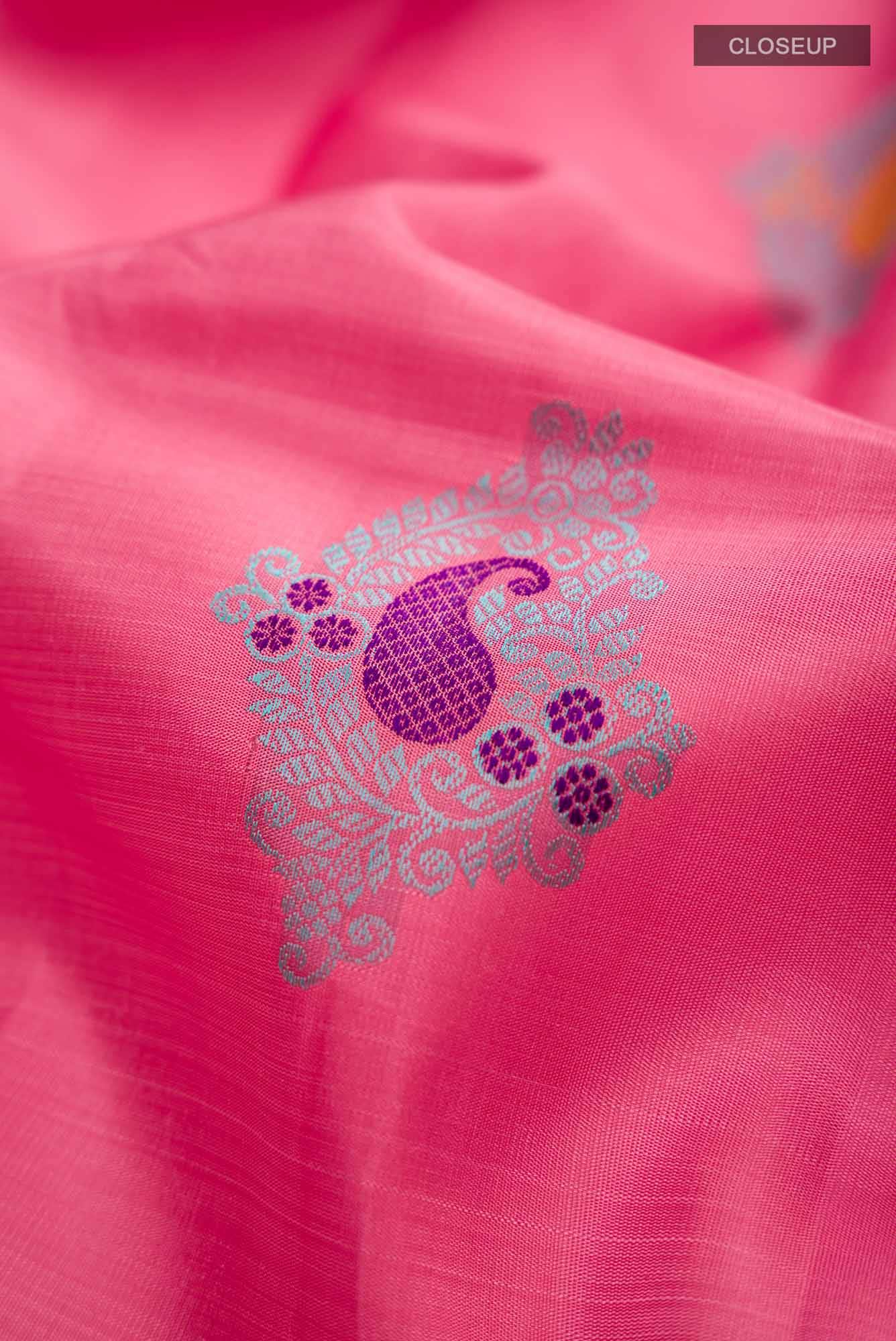 Pink Kanchipuram Silk Saree