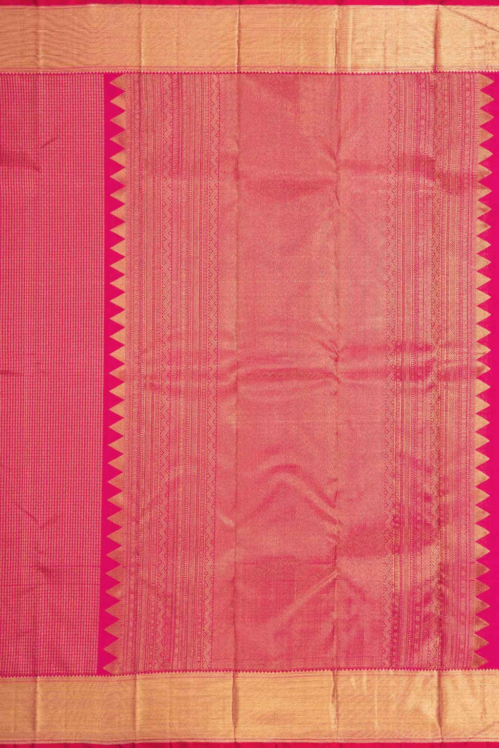 Pink Dual Tone Kanchipuram Silk Saree