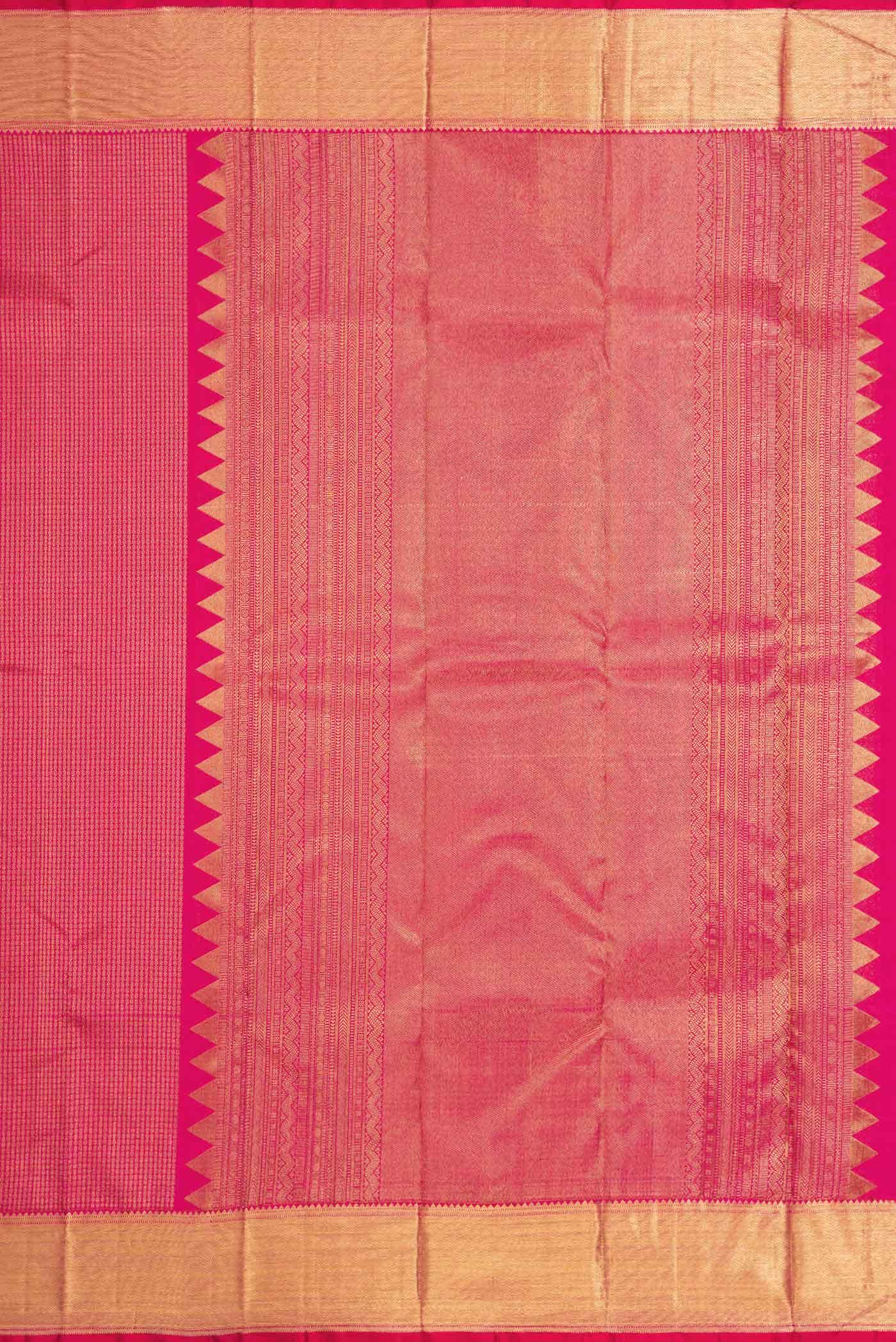 Pink Dual Tone Kanchipuram Silk Saree