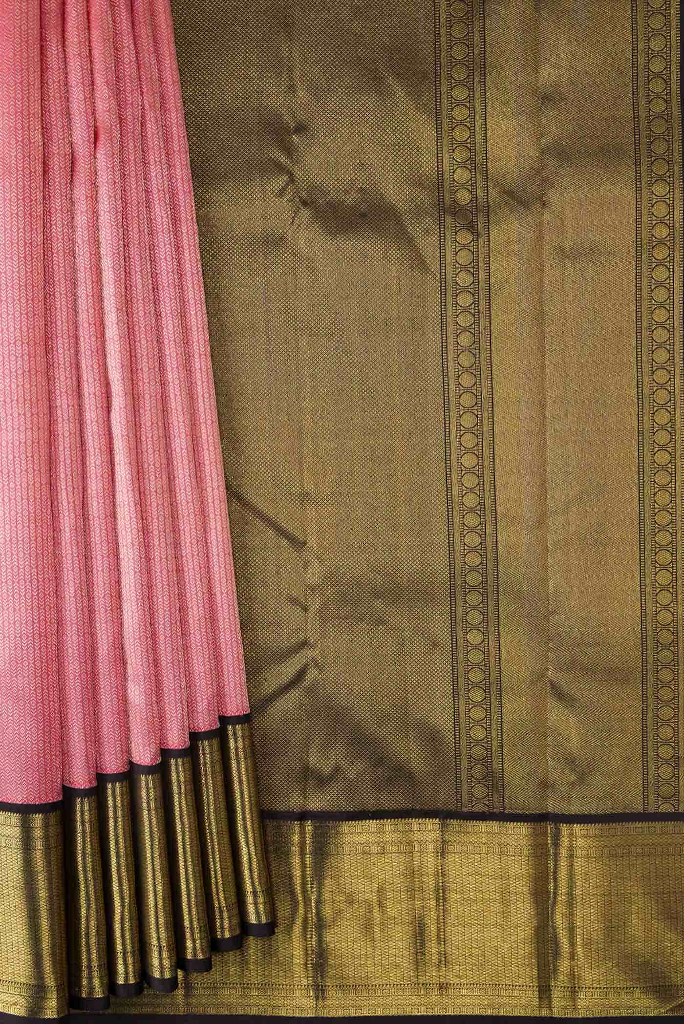 Pink Dual Tone Kanchipuram Silk Saree
