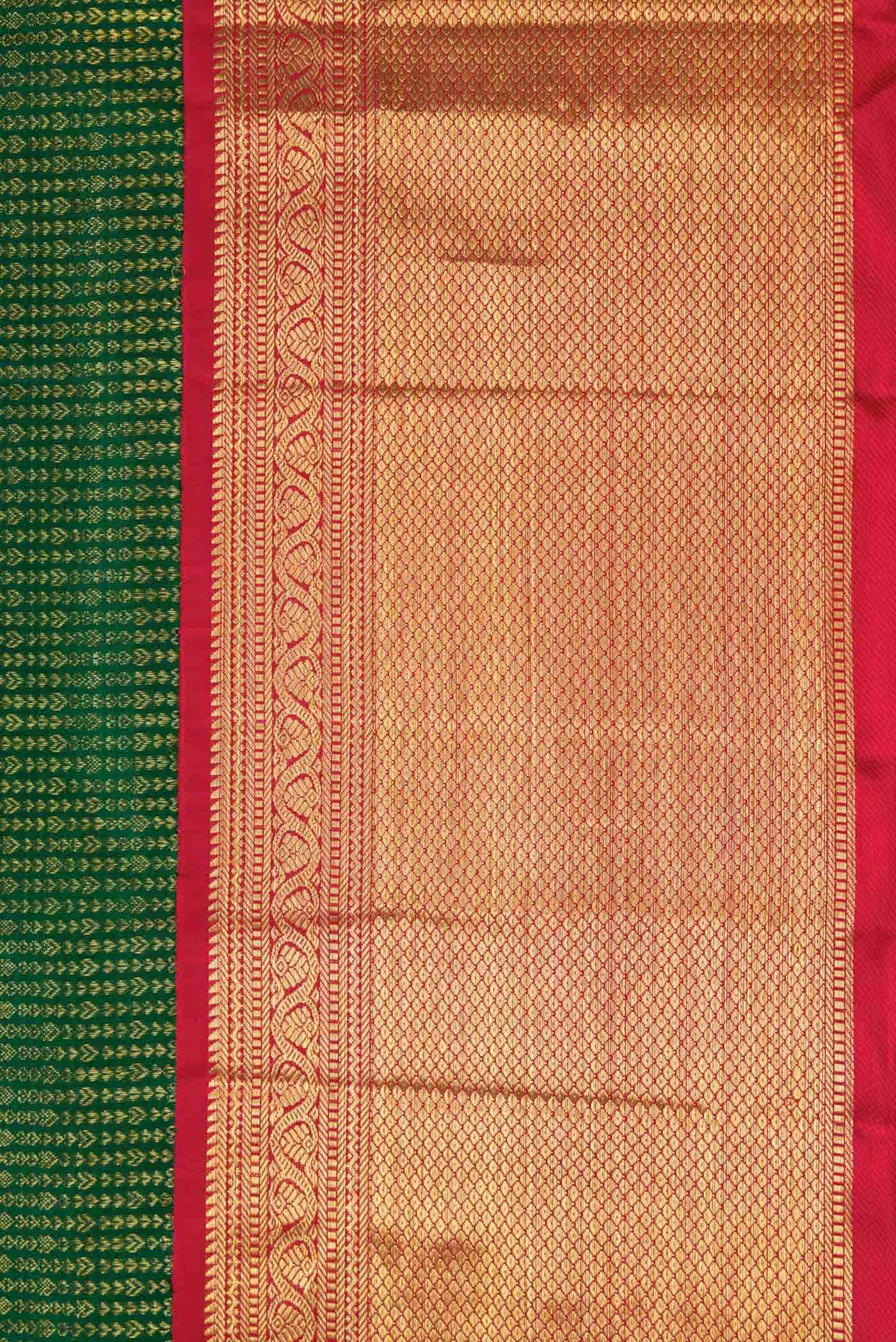 Green Dual Tone Kanchipuram Silk Saree
