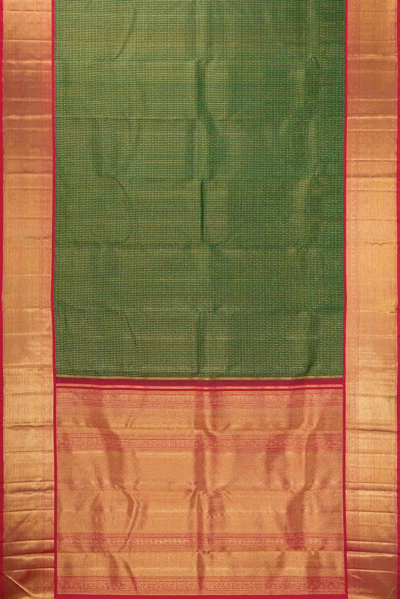Green Dual Tone Kanchipuram Silk Saree