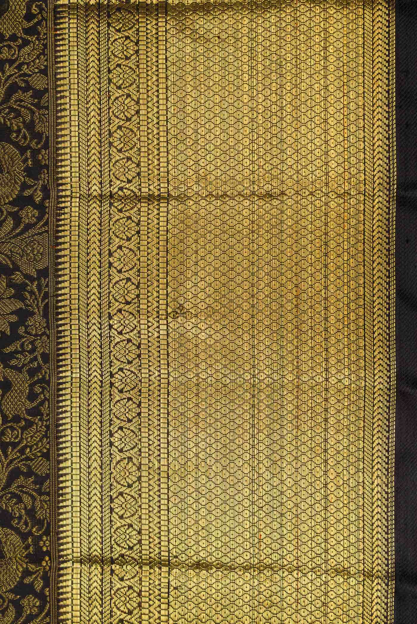 Pure Silk Pure Zari Black Kanchipuram Saree