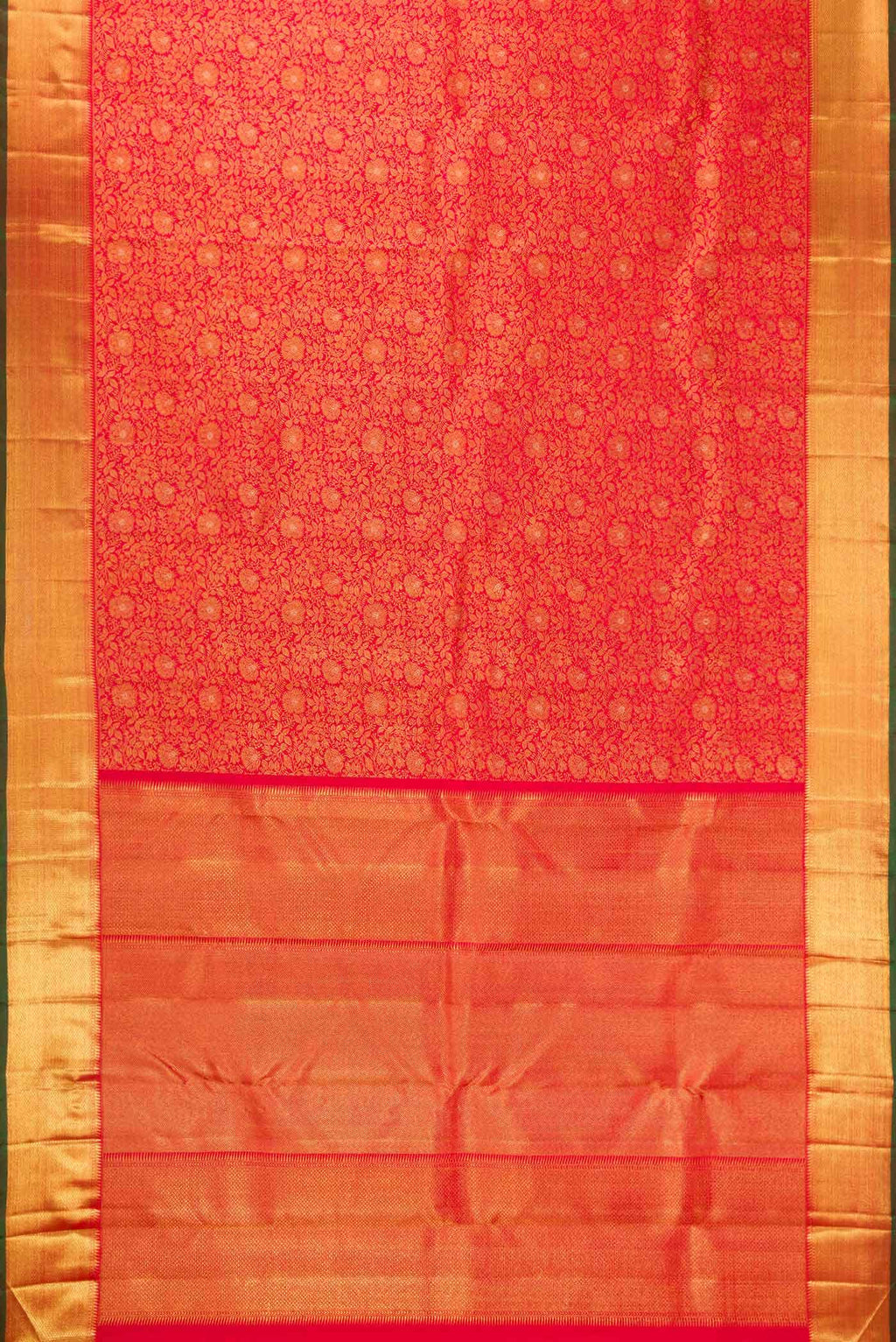 Pure Silk Pure Zari Red Dual Tone Kanchipuram Saree
