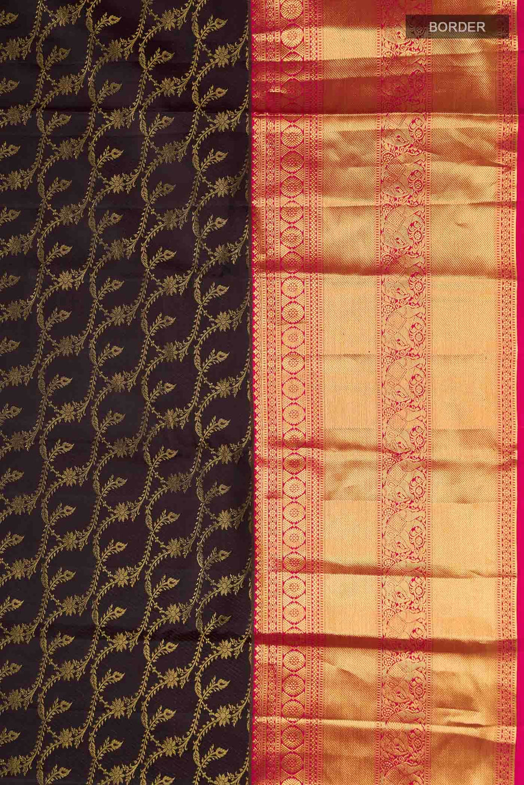 Brown Kanchipuram Silk Saree