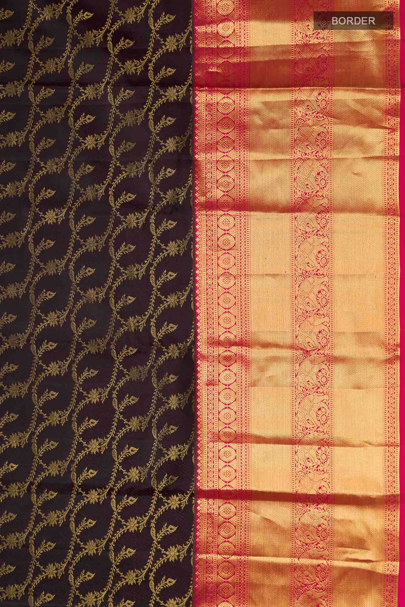 Brown Kanchipuram Silk Saree
