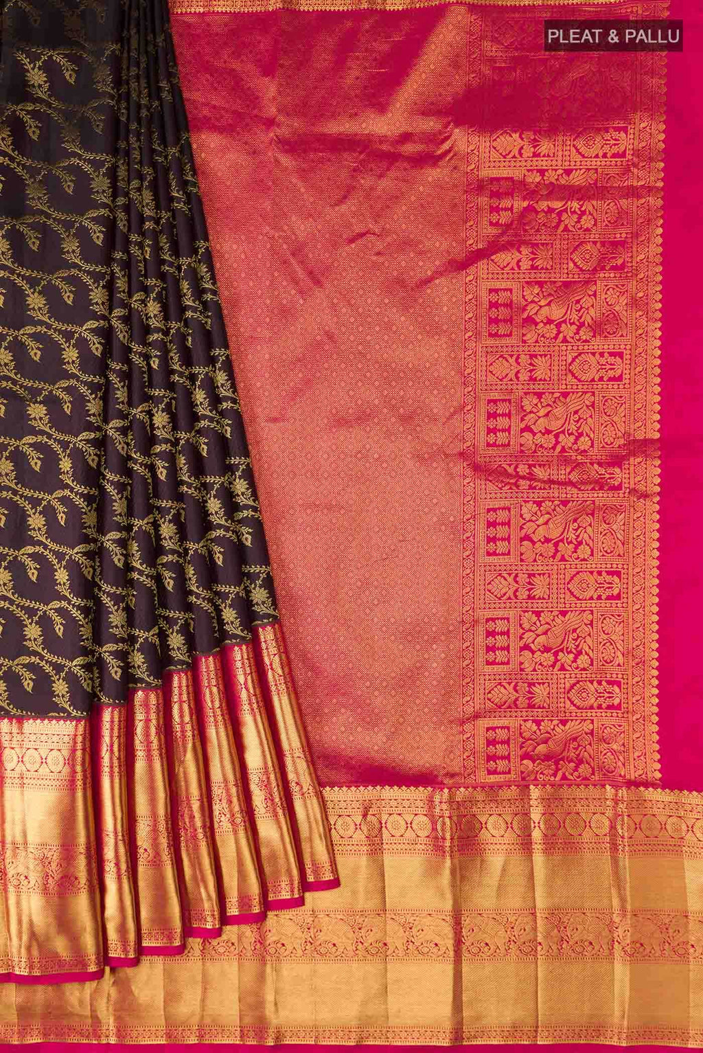 Brown Kanchipuram Silk Saree