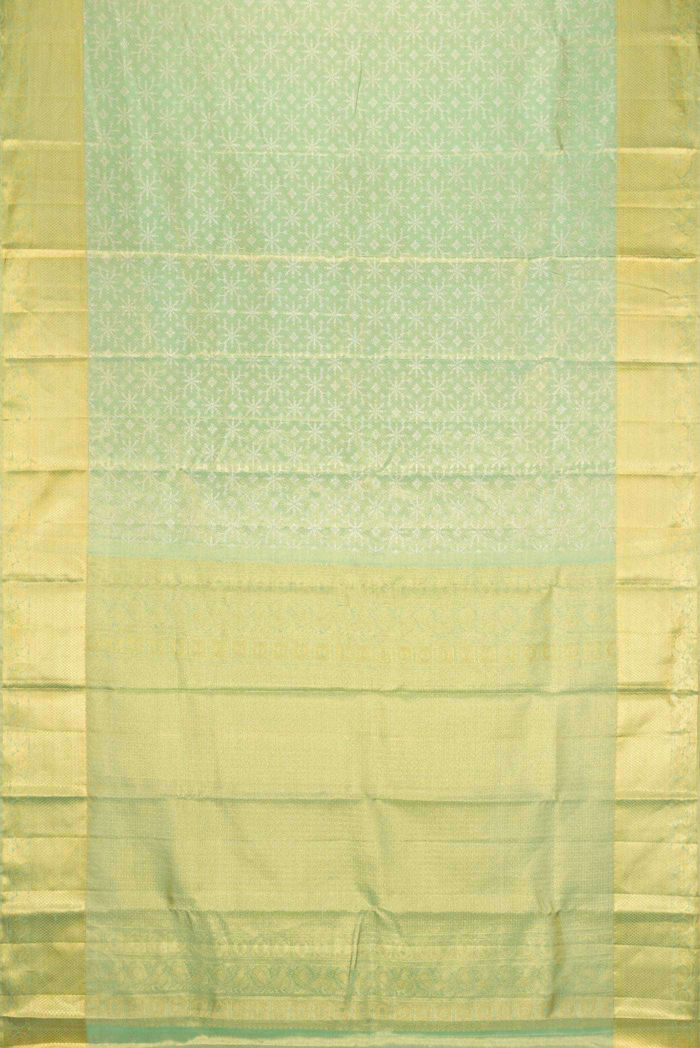 Green Dual Tone Kanchipuram Tissue Silk Saree