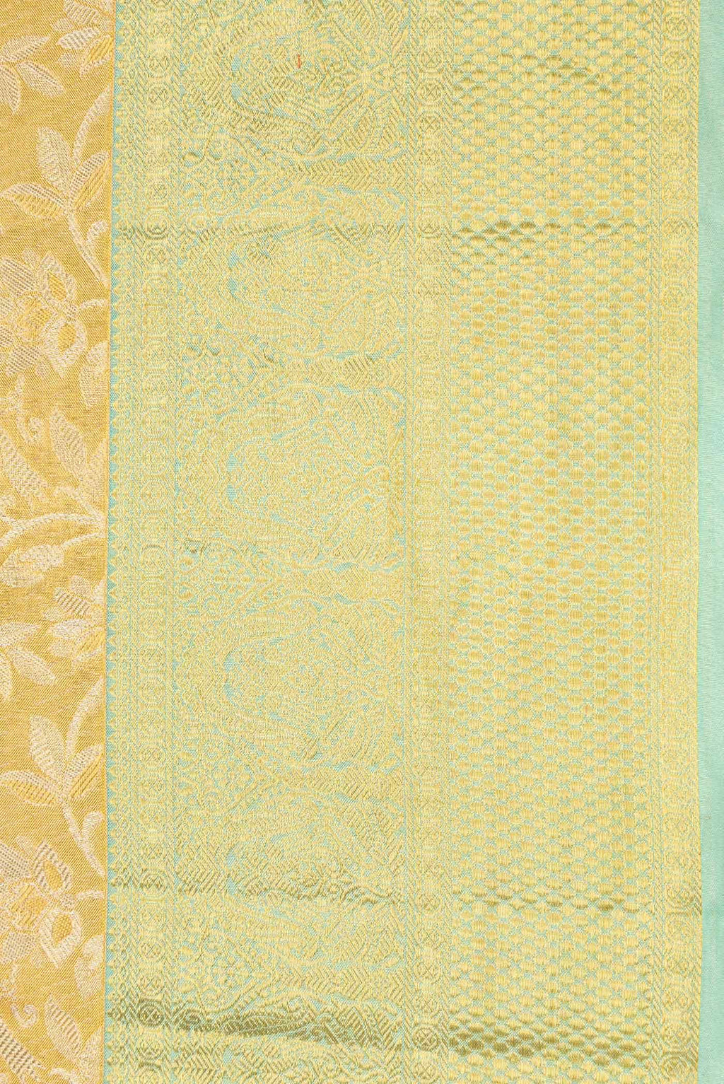 Gold Dual Tone Kanchipuram Tissue Silk Saree
