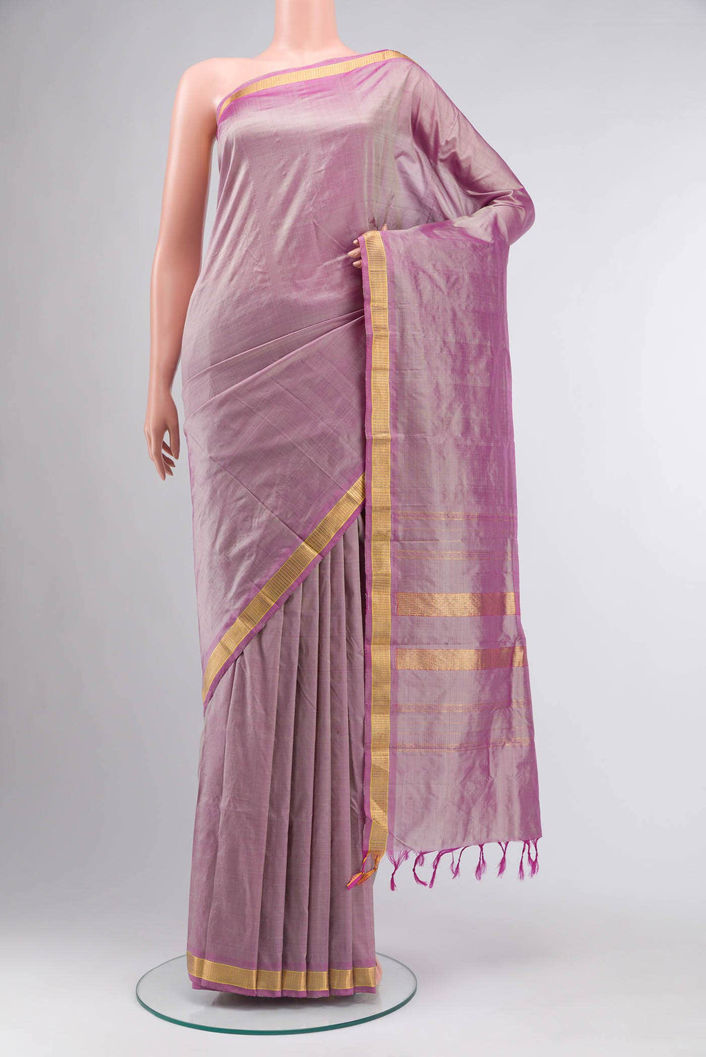 Pink Kanchipuram Silk Saree