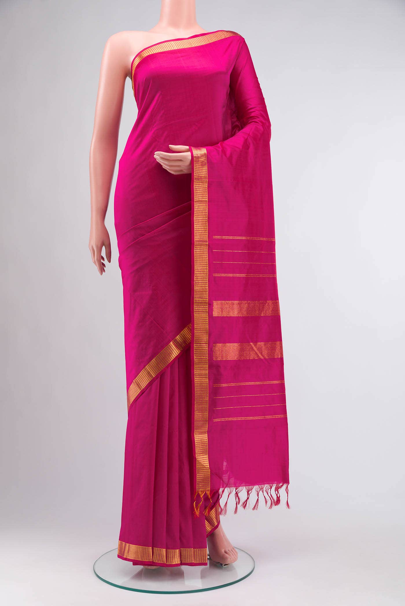 Pink Kanchipuram Silk Saree