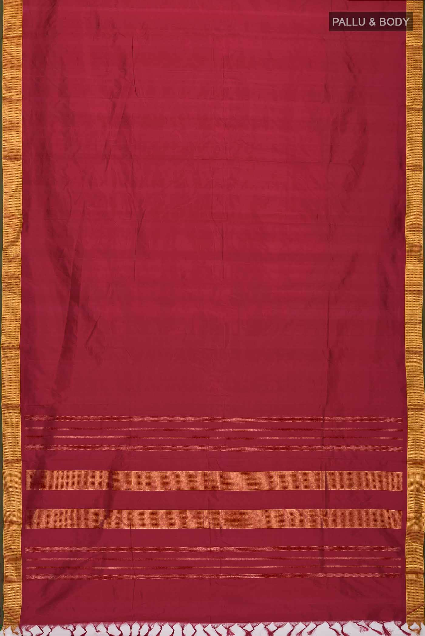 Maroon Kanchipuram Silk Saree