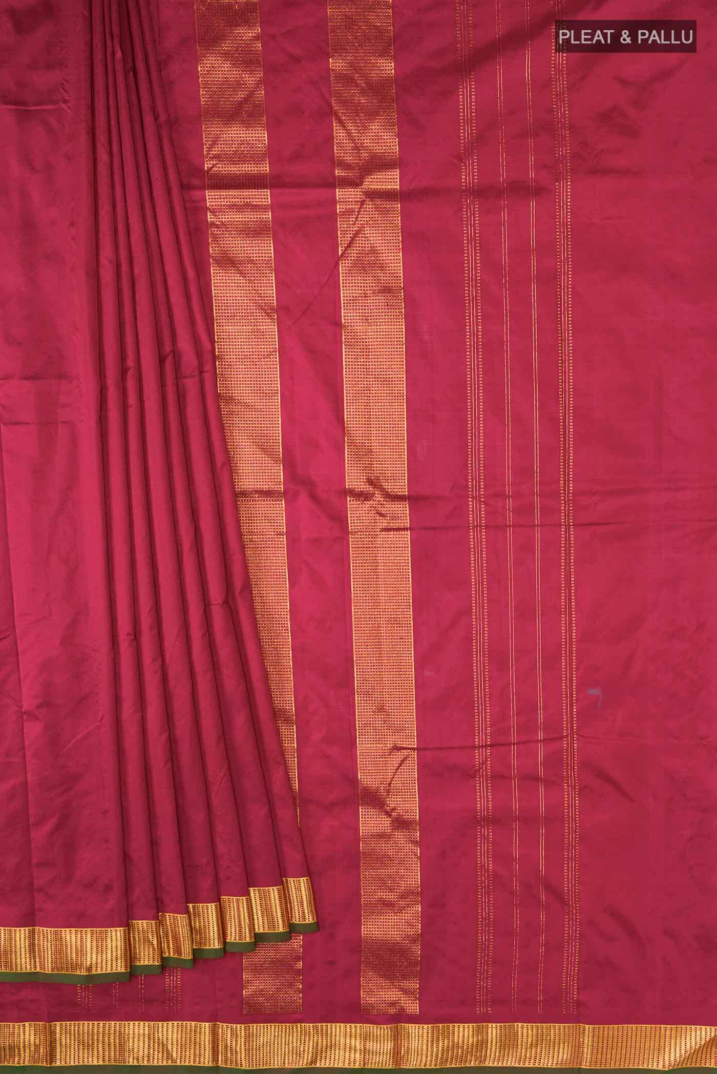 Maroon Kanchipuram Silk Saree