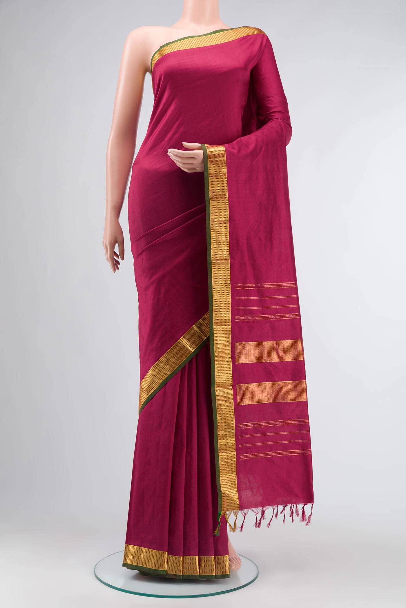 Maroon Kanchipuram Silk Saree