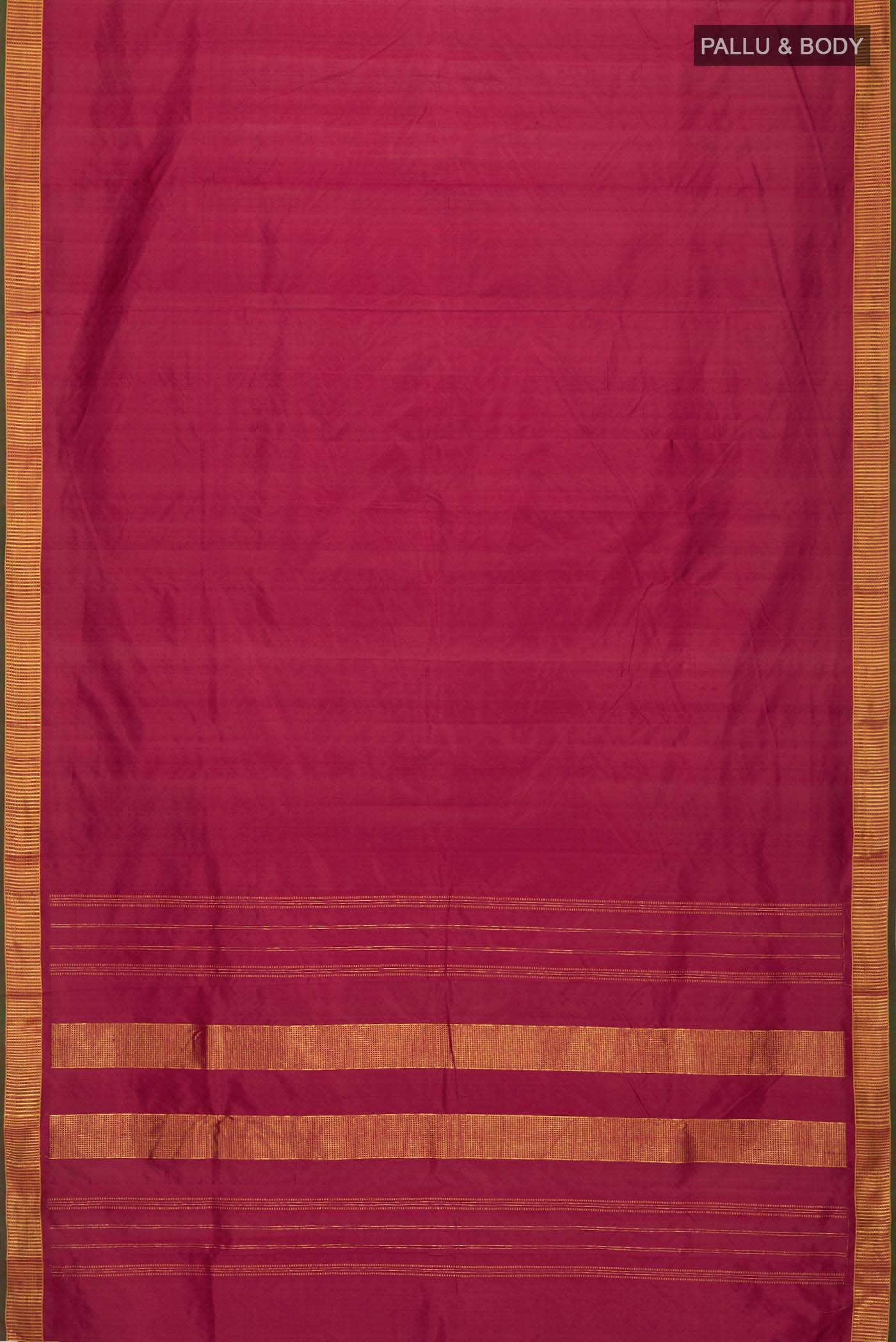 Maroon Kanchipuram Silk Saree