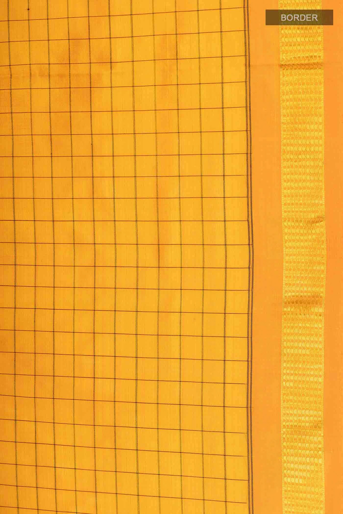 Orange Kanchipuram Silk Saree
