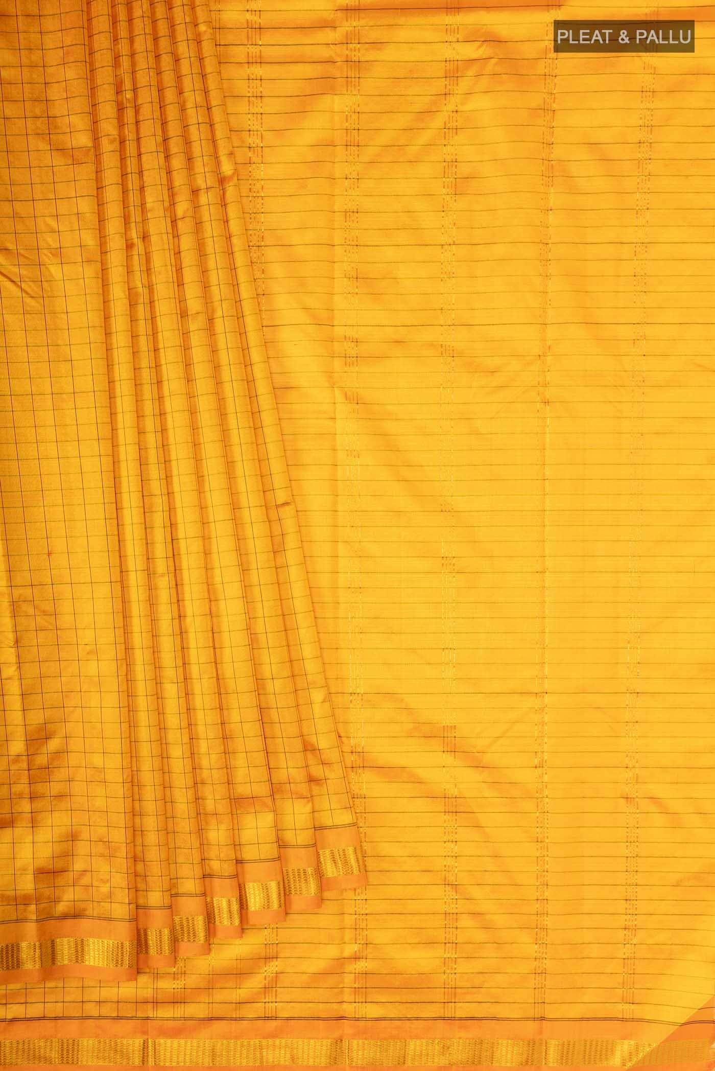 Orange Kanchipuram Silk Saree