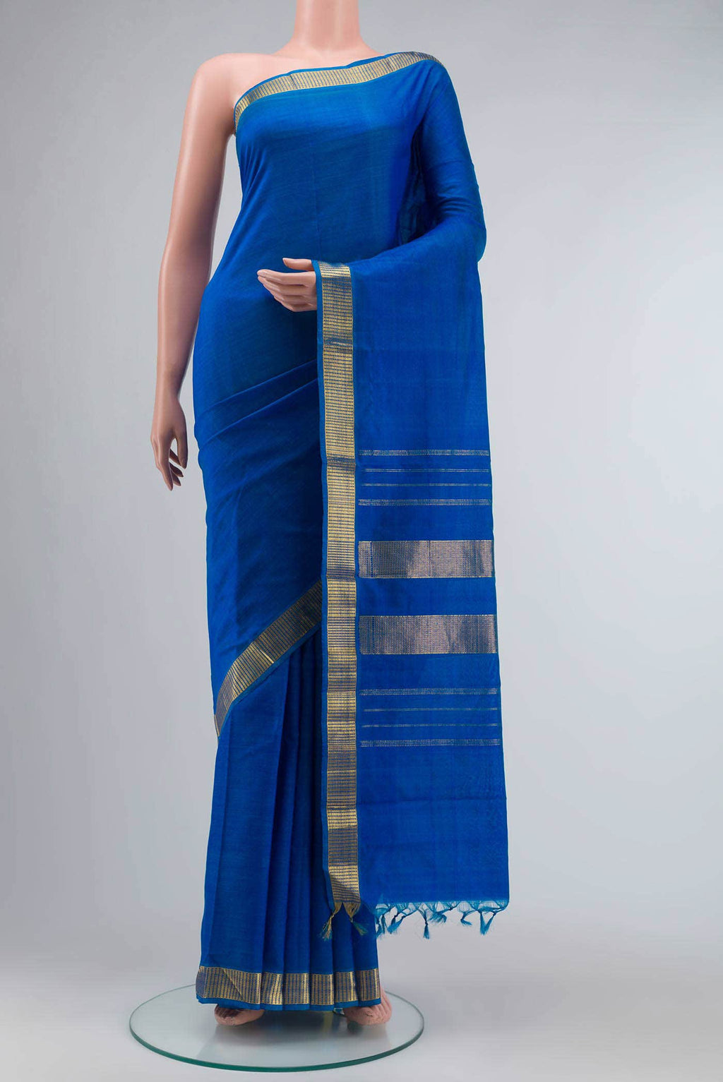 Blue Kanchipuram Silk Saree