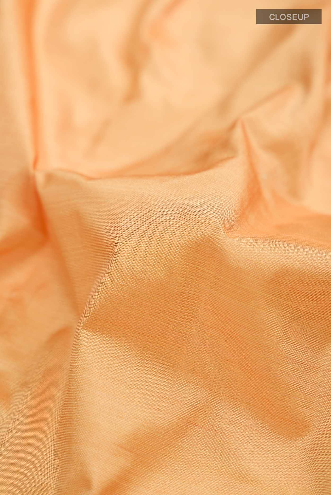 Peach Kanchipuram Silk Saree