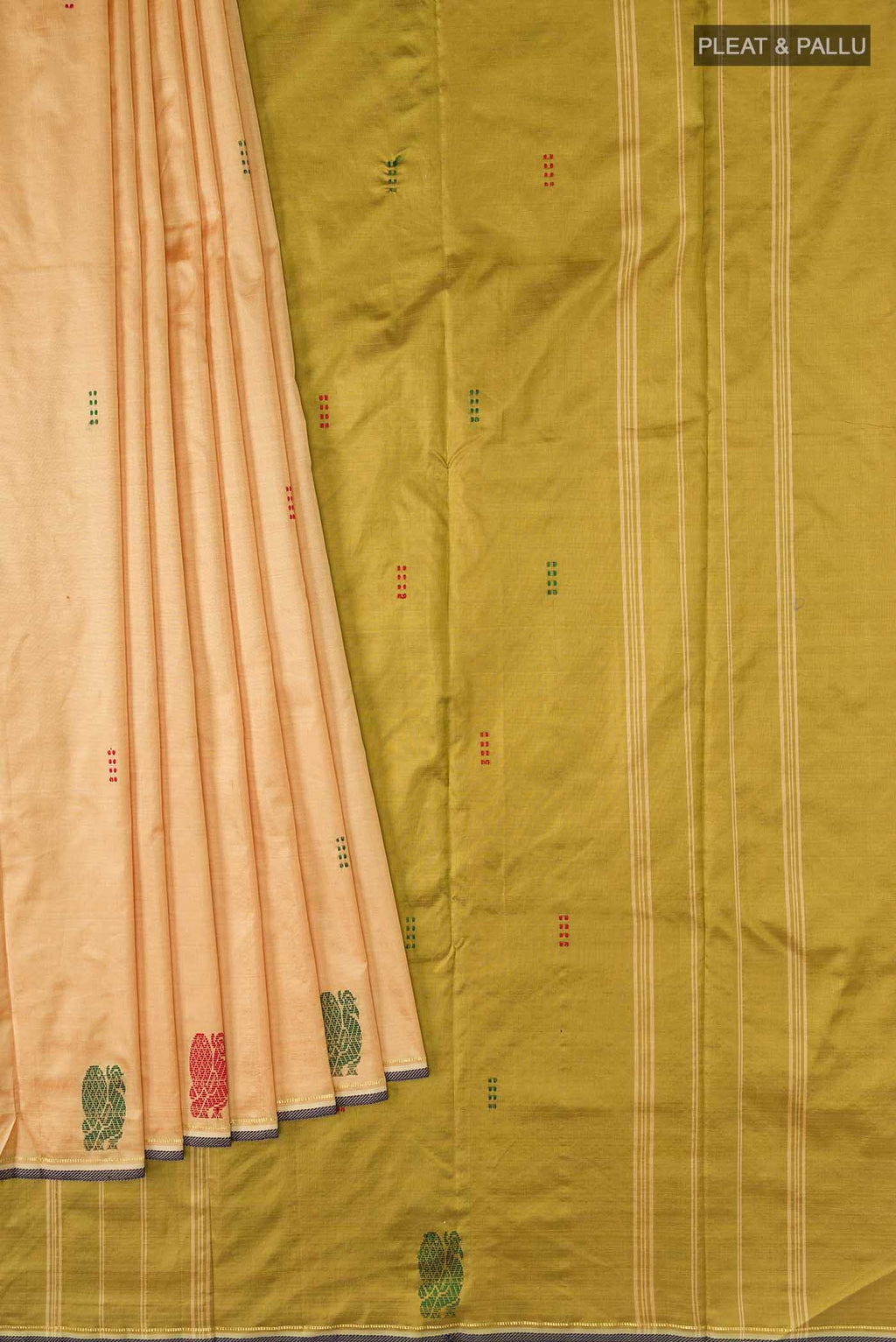 Peach Kanchipuram Silk Saree